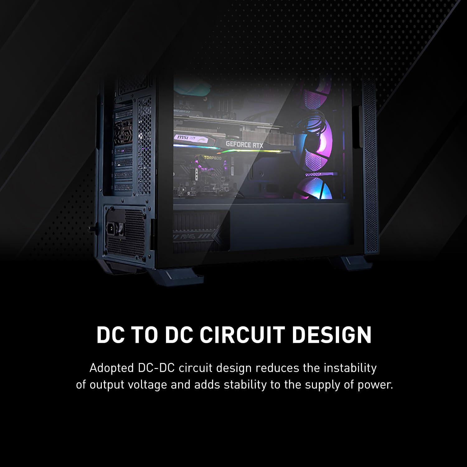 Msi Mag A650Bn, Non-Modular Compact 650W Power Supply, 80+ Bronze, Low-Noise Fan, Active Pfc Design, 5 Year Warranty