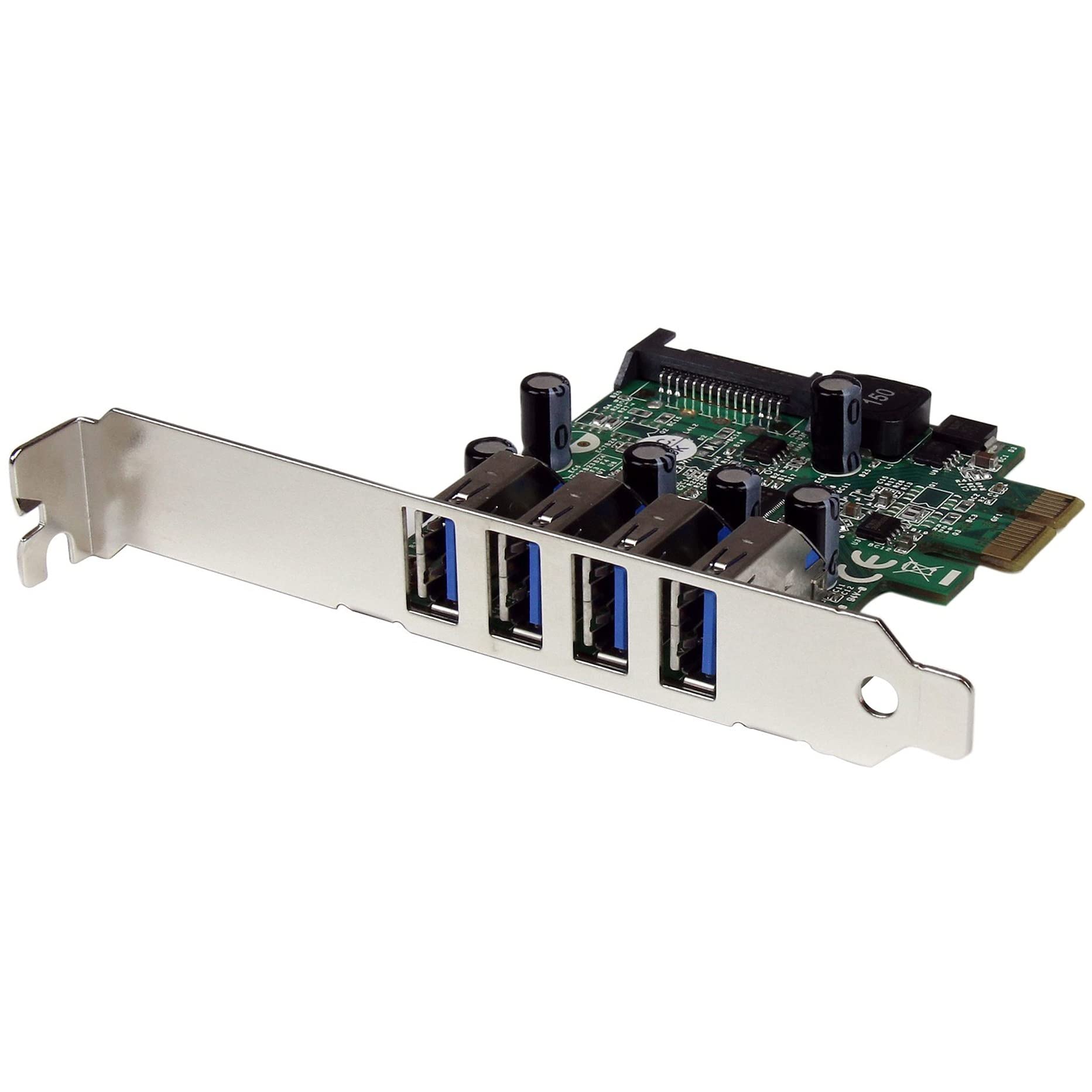 StarTech.com 4-Port PCI Express SuperSpeed USB 3.0 Controller Card with UASP - 5Gbps - USB 3.0 Expansion Card with SATA Power , 