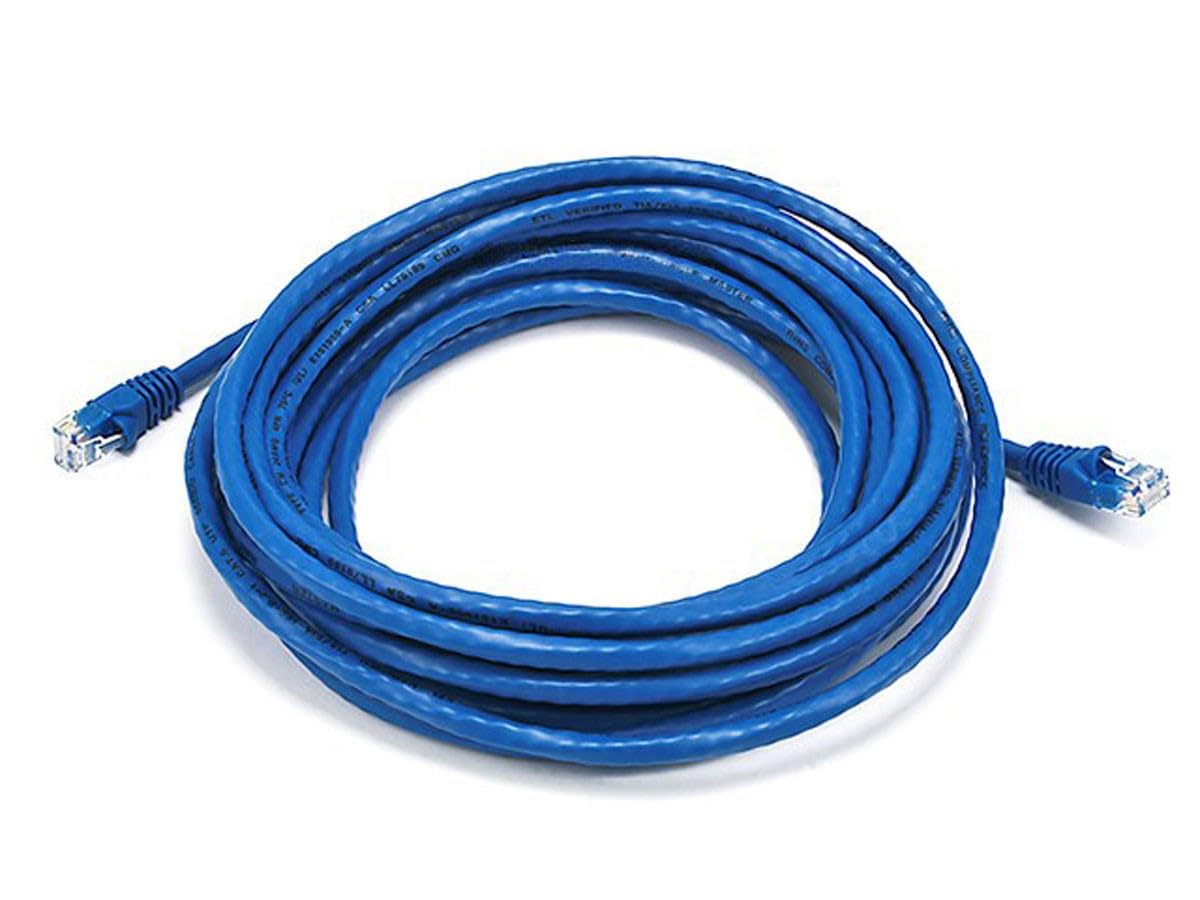 Monoprice 20Ft 24Awg Cat6 550Mhz Utp Ethernet Bare Copper Network Cable   Blue