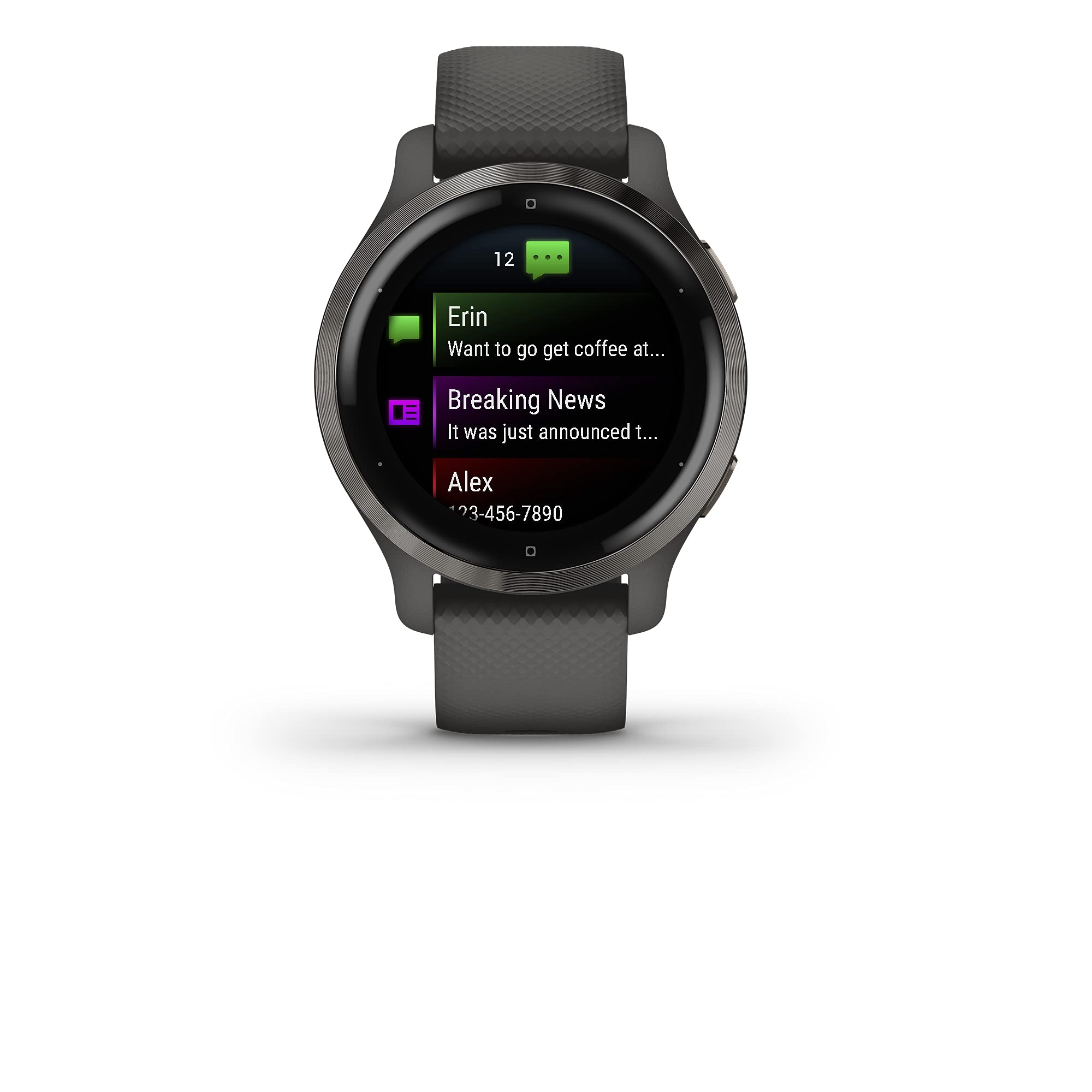 Garmin Venu 2S, Smaller Sized Gps Smartwatch With Advanced Health Monitoring And Fitness Features, Slate Bezel With Graphite Cas