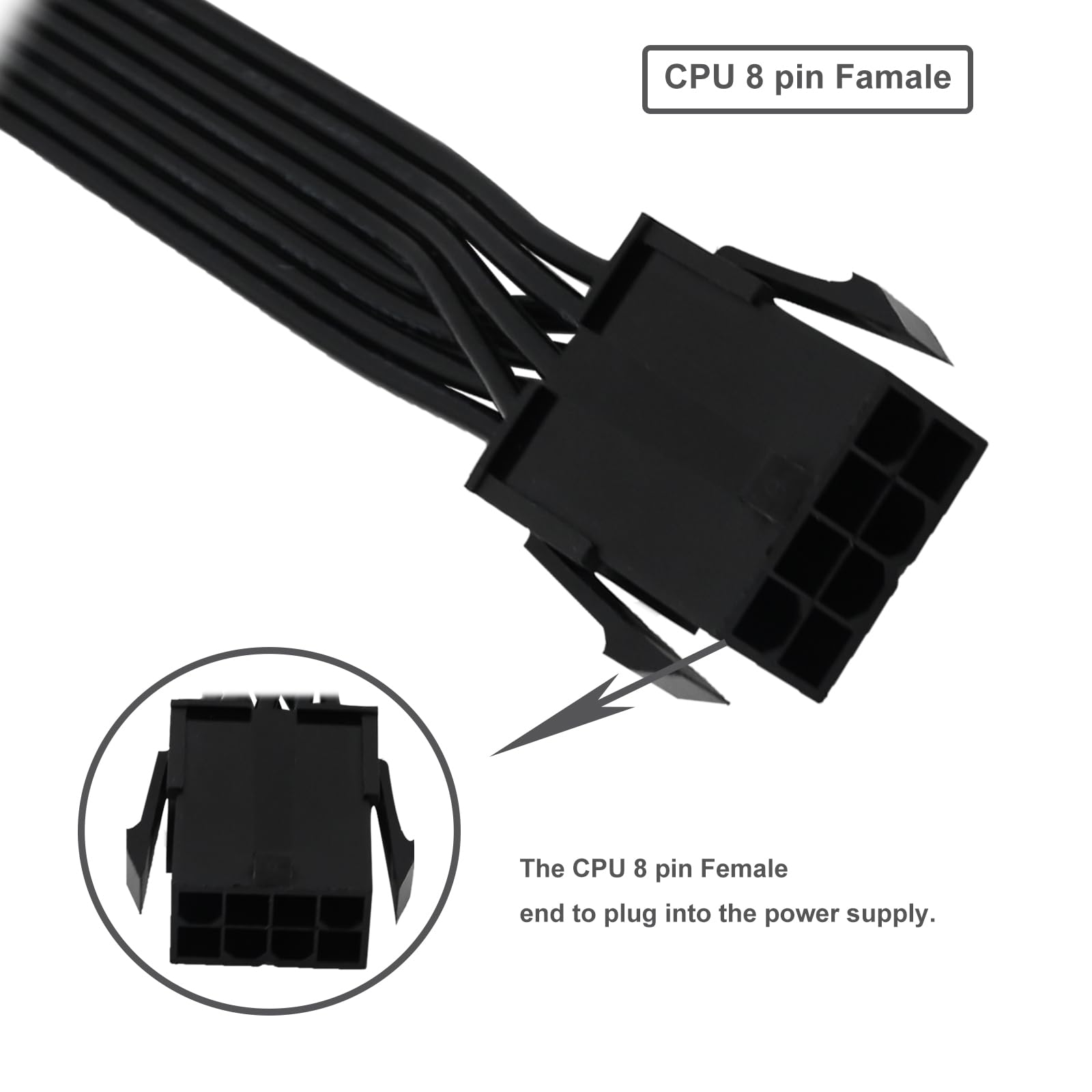 Comeap (2-Pack Cpu 8 Pin Extension Cable