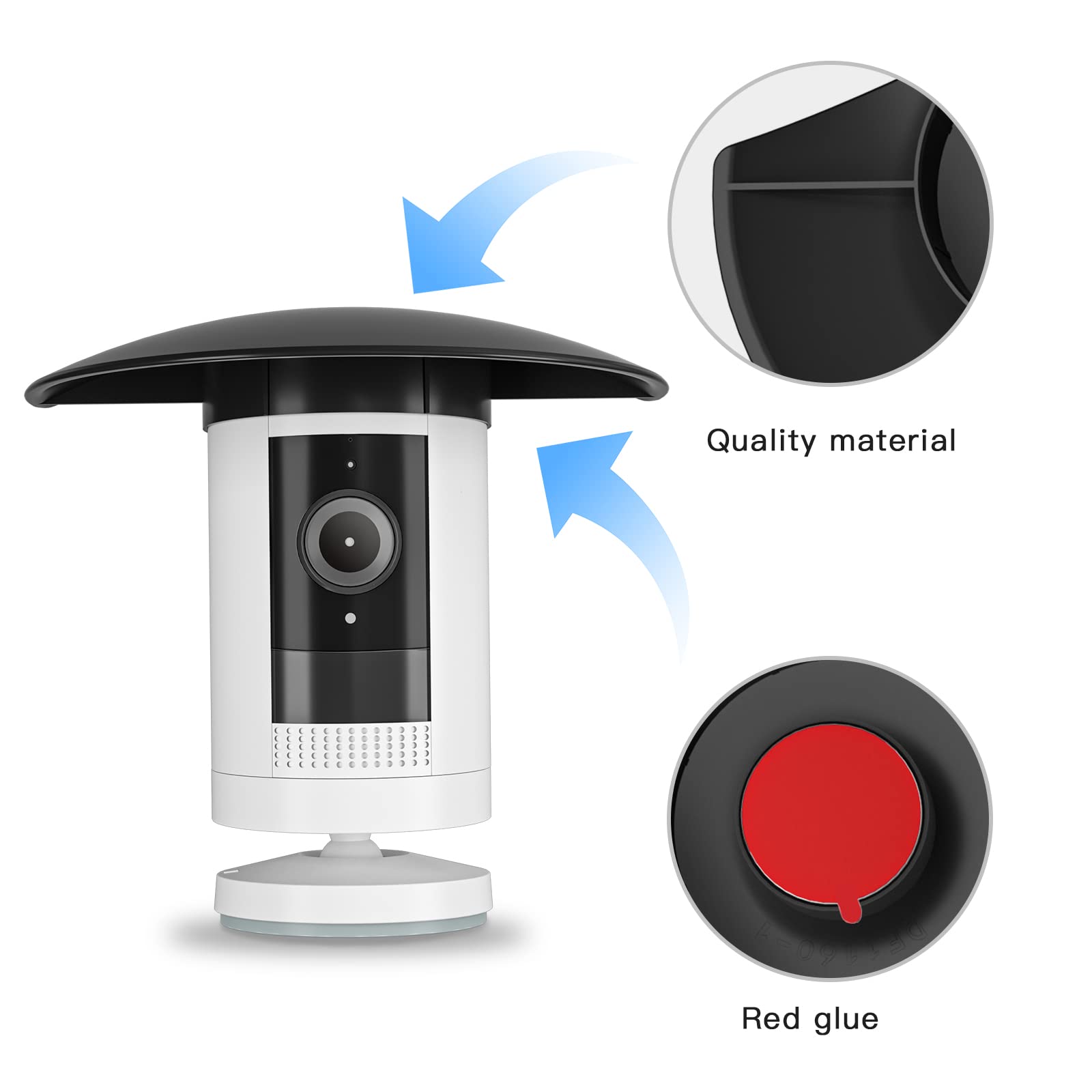 Holicfun Uv And Rain Resistant Shade Cover For Stick Up Cam (Black)