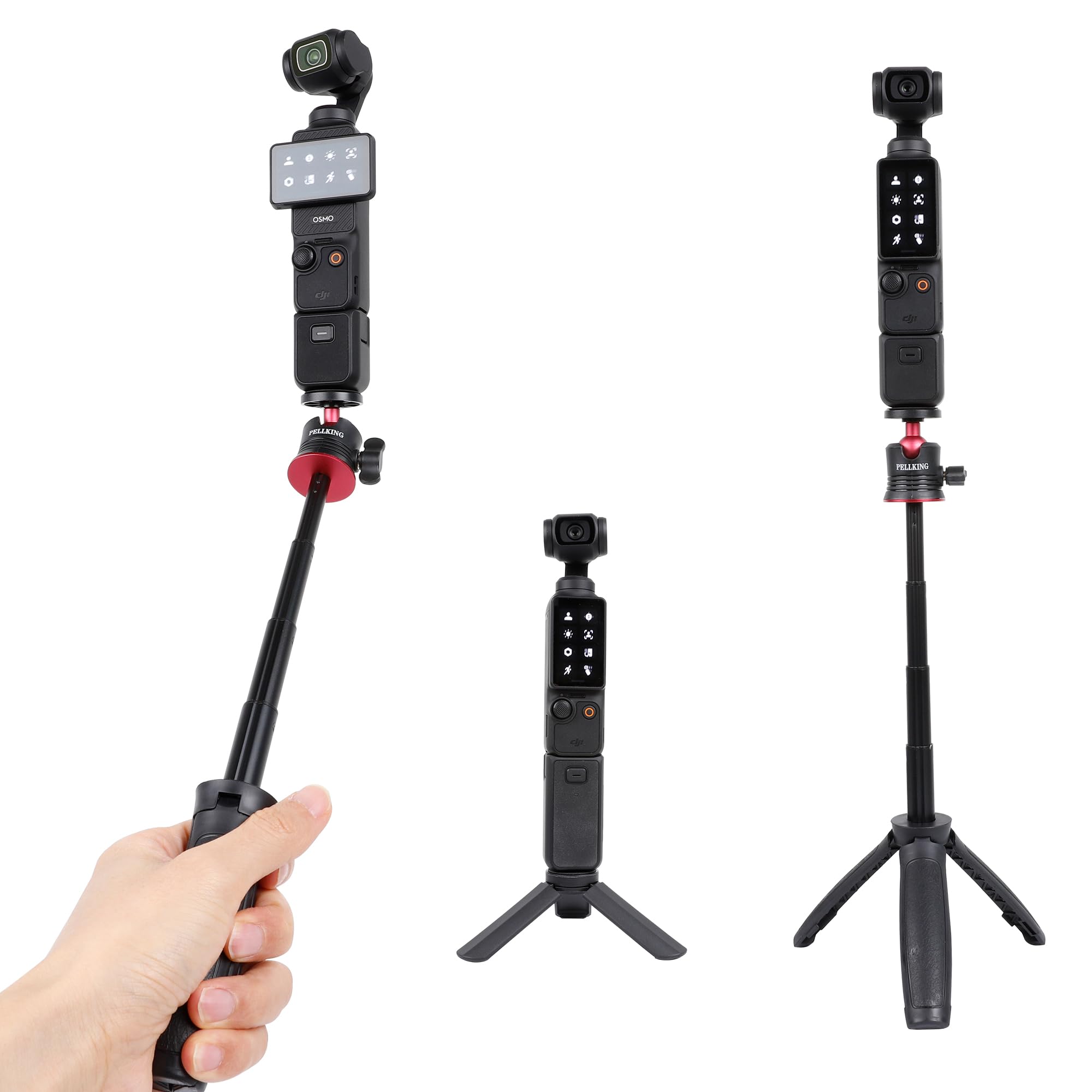 Pellking Tabletop Tripod And Selfie Stick Tripod Kit For Dji Osmo Pocket 3 2 Camera