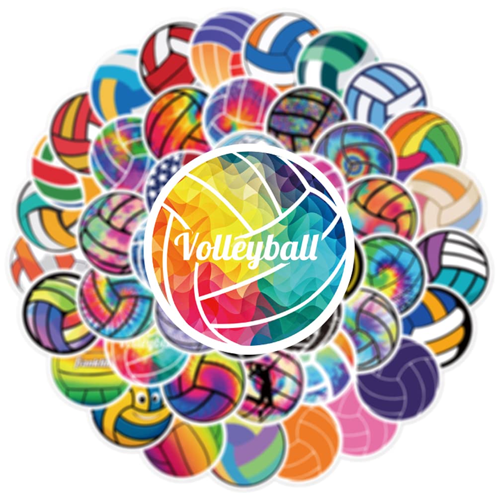Attractive Sports Volleyball Stickers For Boys Girls Teens|50 Pcs|Trendy Waterproof Vinyl Graffiti Stickers For Laptop Computer