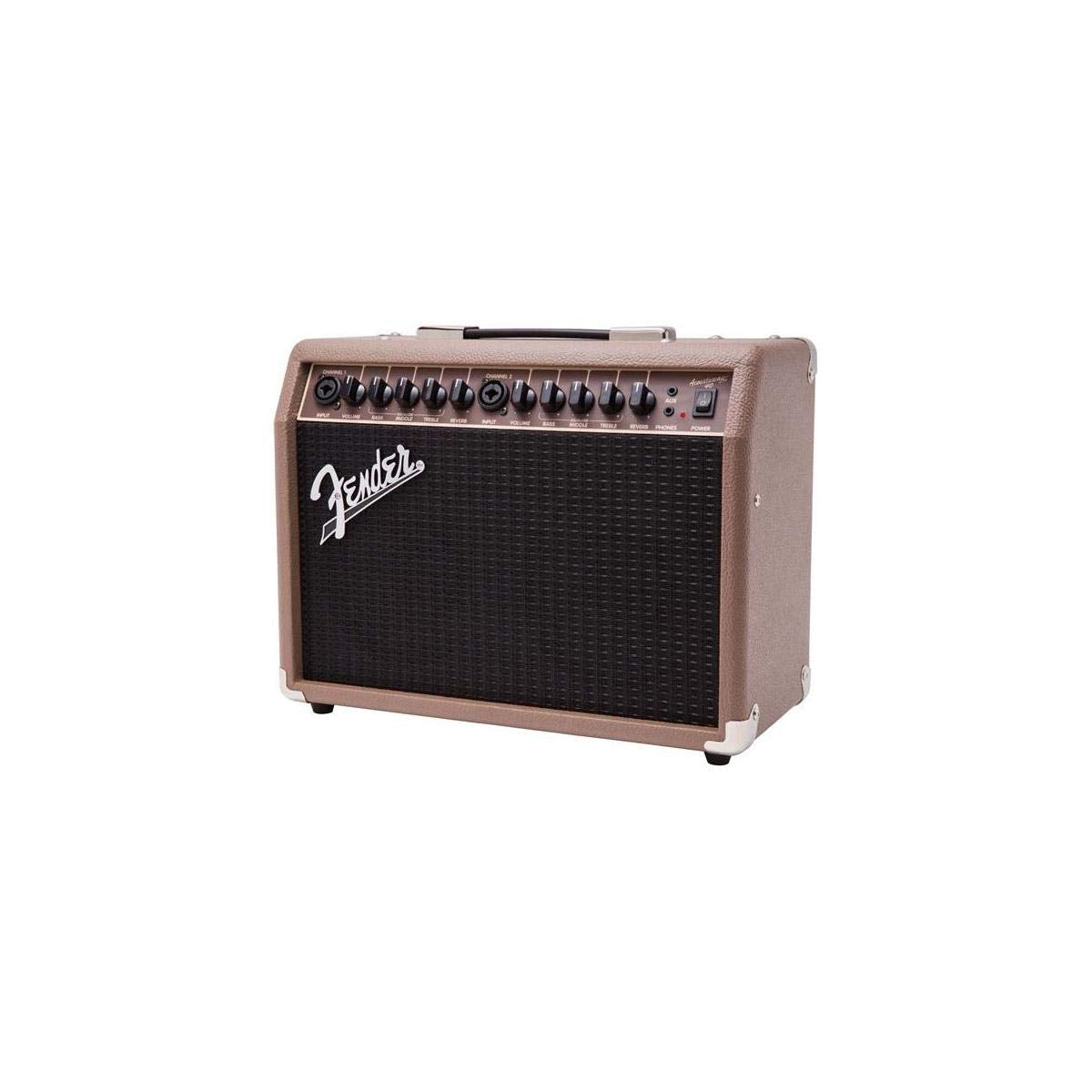 Fender Acoustasonic Guitar Amp For Acoustic Guitar, 40 Watts, With 2 Year Warranty 2X6.5 Inch Speakers, Chorus Effect, Dual Fron