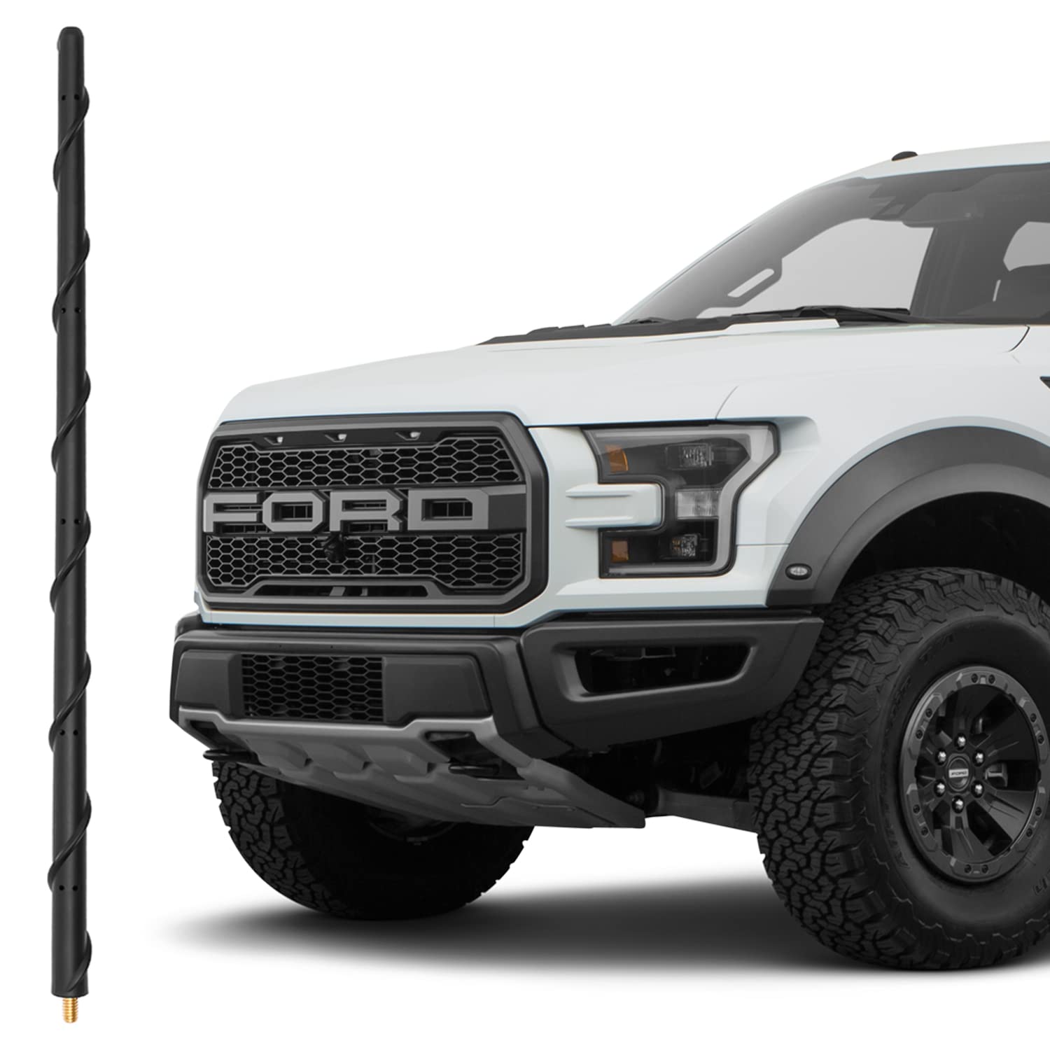 Ksaauto 16 Inch Antenna For Ford F150 F250 F350 Bronco Accessories, Ford Tuck Antenna For Car Radio Reception