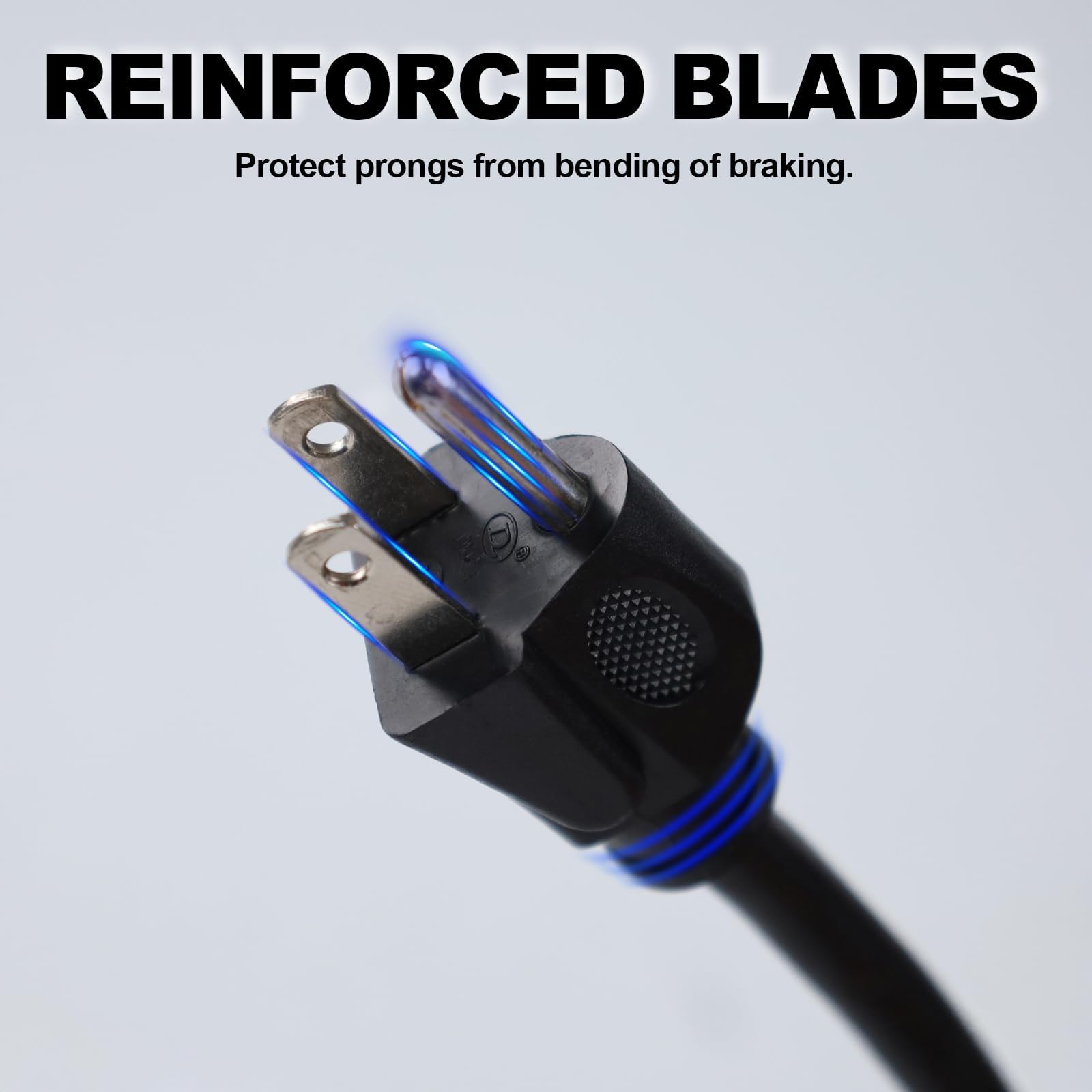 Ep 6 Ft Outdoor Extension Cord With 3 Electrical Power Outlets   16/3 Sjtw Black Cable With 3 Prong Grounded Plug For Safety Gre