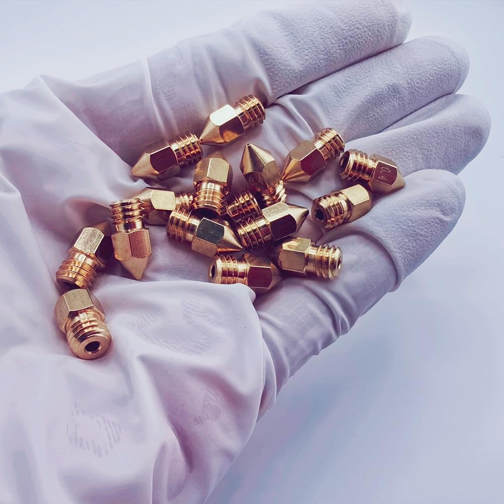 16Pcs Ender 3 Nozzles 0.4Mm, Mk8 Extruder Nozzles 0.4Mm Compatible For Creality Ender 3 V2/Ender 3 Pro/Ender 3 Max/Ender 5 Pro/E