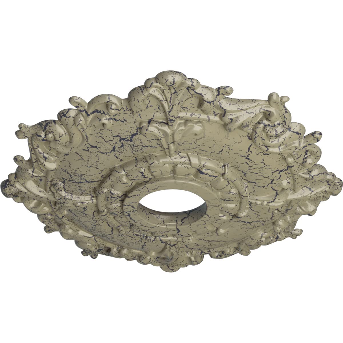 Ekena Millwork Cm18Rlcsc Riley Ceiling Medallion, 18 Od X 3 1/2 Id X 1 1/2 P, Castle Stone Crackle