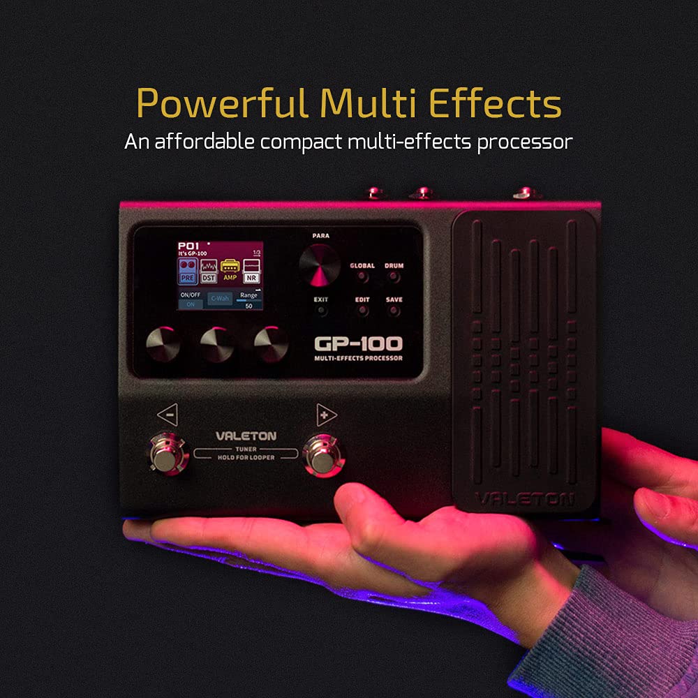 Valeton Gp 100 Guitar Bass Amp Modeling Ir Cabinets Simulation Multi Language Multi Effects With Expression Pedal Stereo Otg Usb