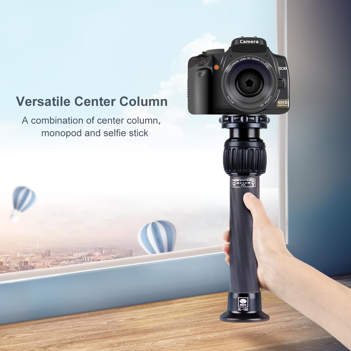 Sirui Sl 100 Two Section Carbon Fiber Center Column Tripod Extender Tripod Extension Tube