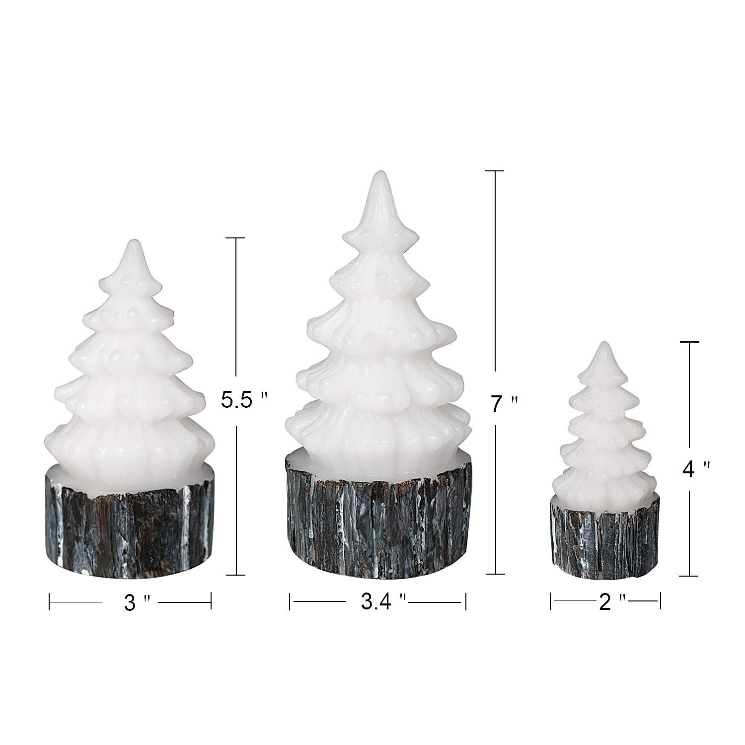 Wondise Christmas Tree Flameless Candles Battery Operated With Timer, Led Flickering Candles Real Wax Warm Light Christmas Home