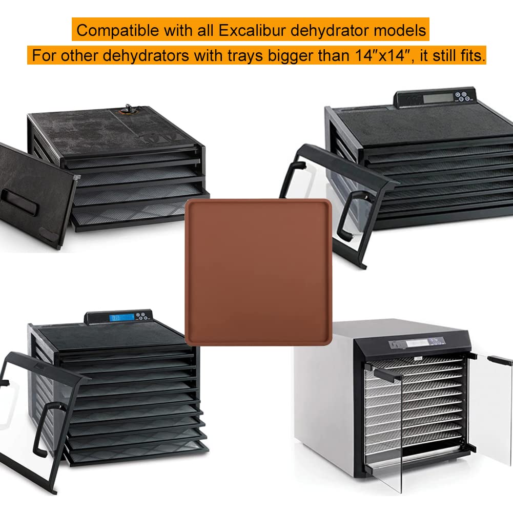 4 Pcs Extra Thick Silicone Dehydrator Sheets With Edge   Silicone Fruit Vegetables Leather Dehydrator Trays For Liquids   Trays