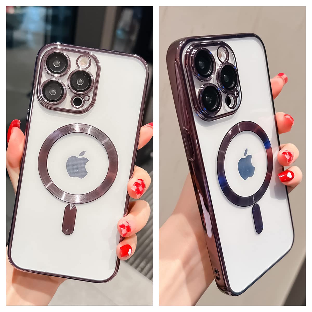 Trodino Crystal Clear Magnetic Case Design For Iphone 13 Pro Max Case [Camera Lens Protector & Compatible With Magsafe] For Men