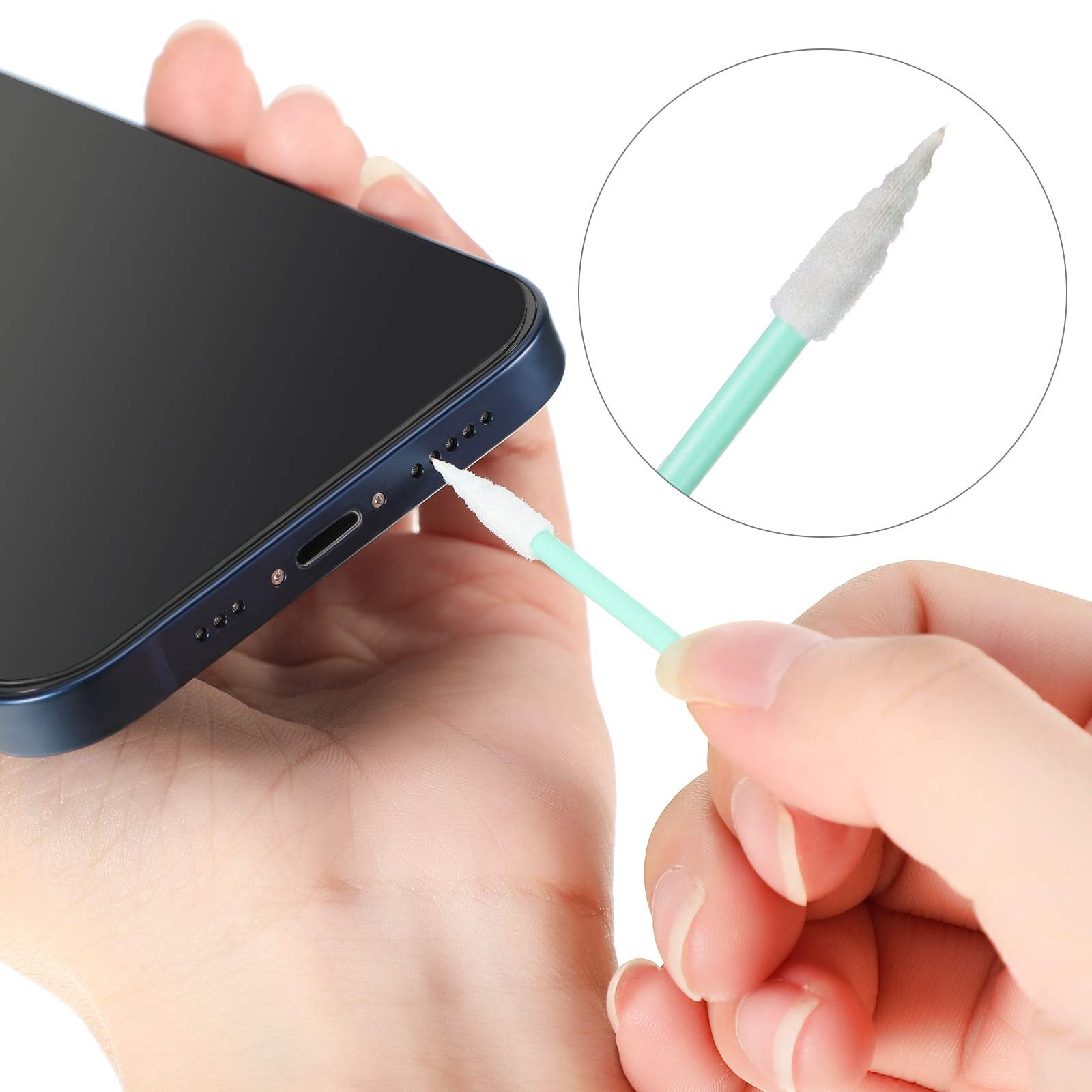 Frienda Anti Dust Plug Metal Phone Port Cover Compatible With Iphone 14/13/12/11 Lightning Connector Cleaning Tool Kit Phone Spe