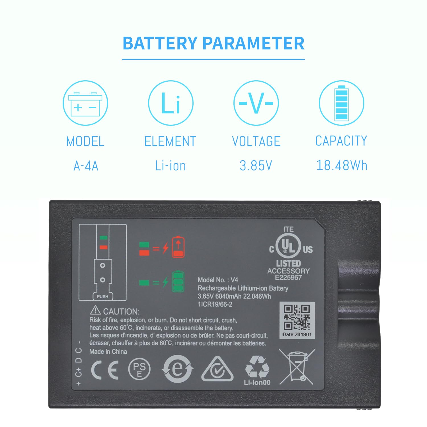 2 Pack Rechargeable V4 Battery 3.65V For Ring Doorbell Camera 1/2/3/4 /Usb Charging Station,Stick Up Cam Battery (2Nd & 3Rd Gen)