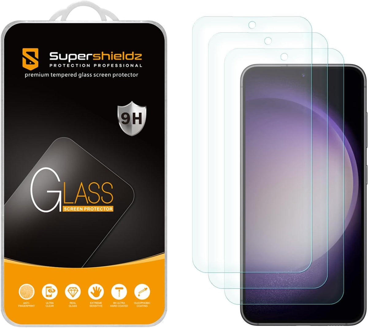 Supershieldz (3 Pack) Designed For Samsung (Galaxy S23 Fe) [Fe Model Only] Tempered Glass Screen Protector, 0.33Mm, Anti Scratch