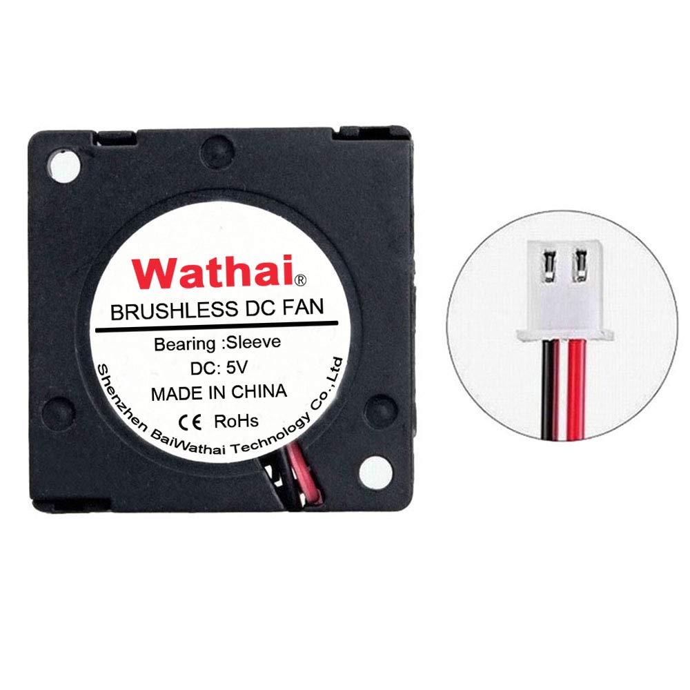 2 Pack Wathai 30Mm X 10Mm 5V Small Dc Brushless Cooling Blower Fan