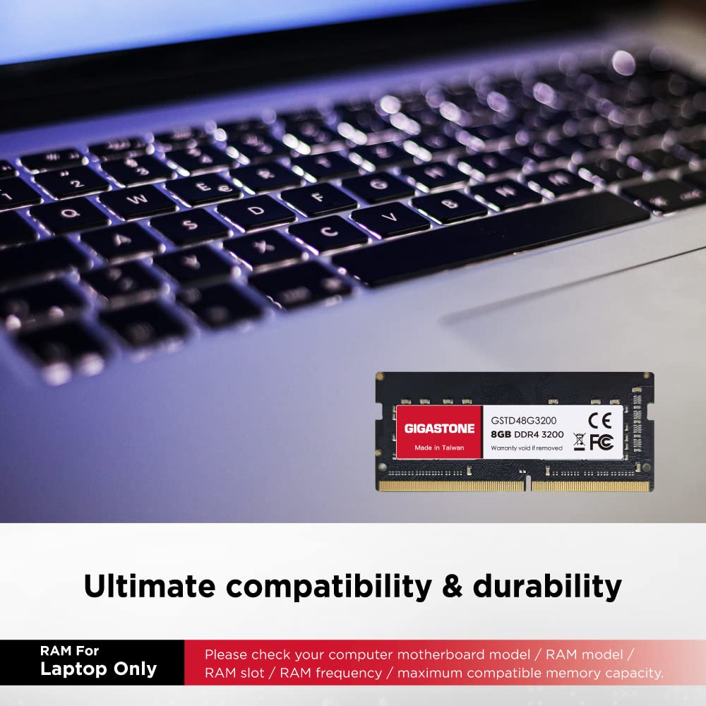 ?Ddr4 Ram? Gigastone 128Gb Kit (16X8Gb) Ddr4 3200Mhz (2933Mhz Or 2666Mhz) Pc4 25600 (Pc4 23400/21300) Cl22 1.2V Sodimm 260 Pin U