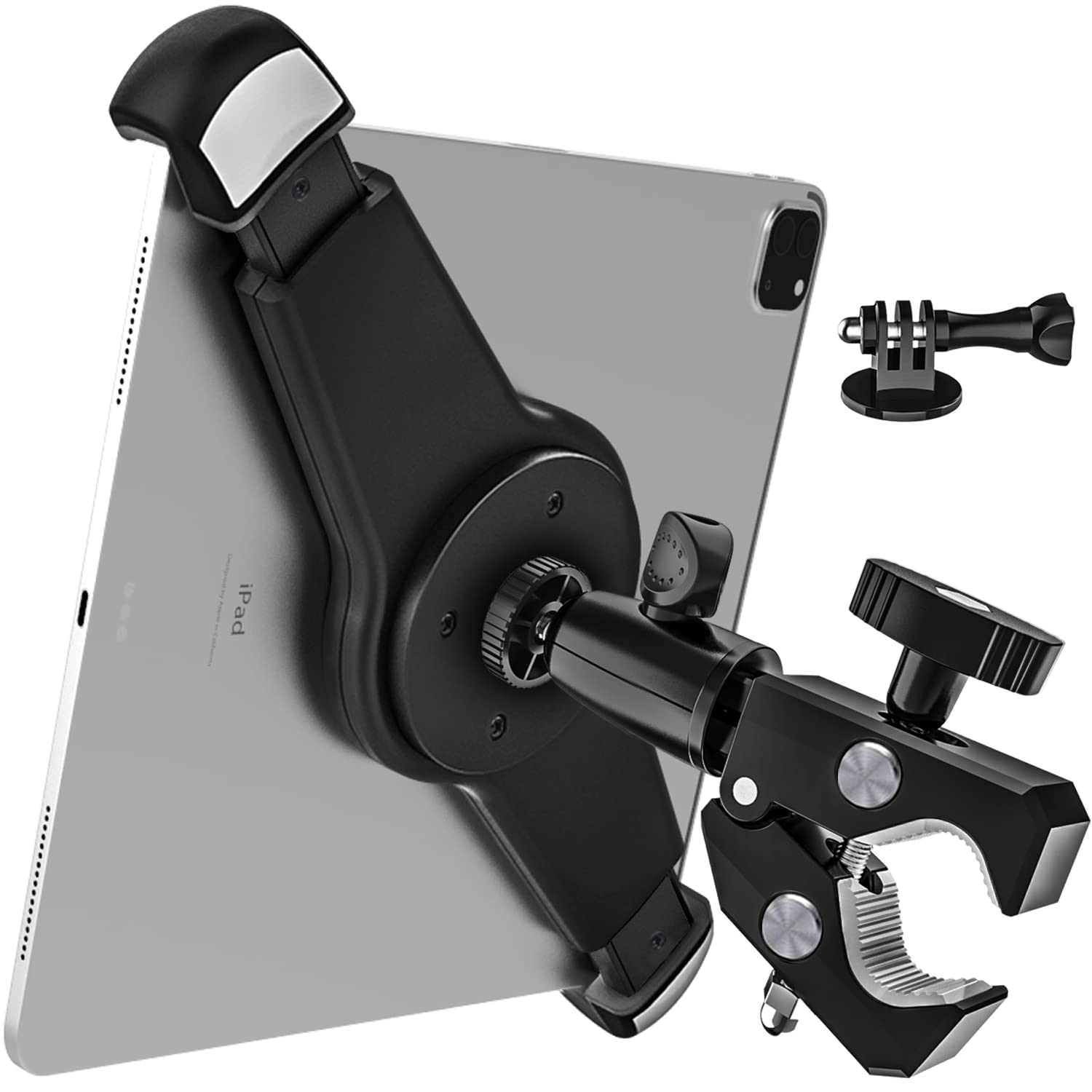 Woleyi Large Tablet Mount Holder With 1/4'' Screw Thread For Spin Bike, Treadmill, Microphone Stand, Tripod Adapter, Exercise Bi