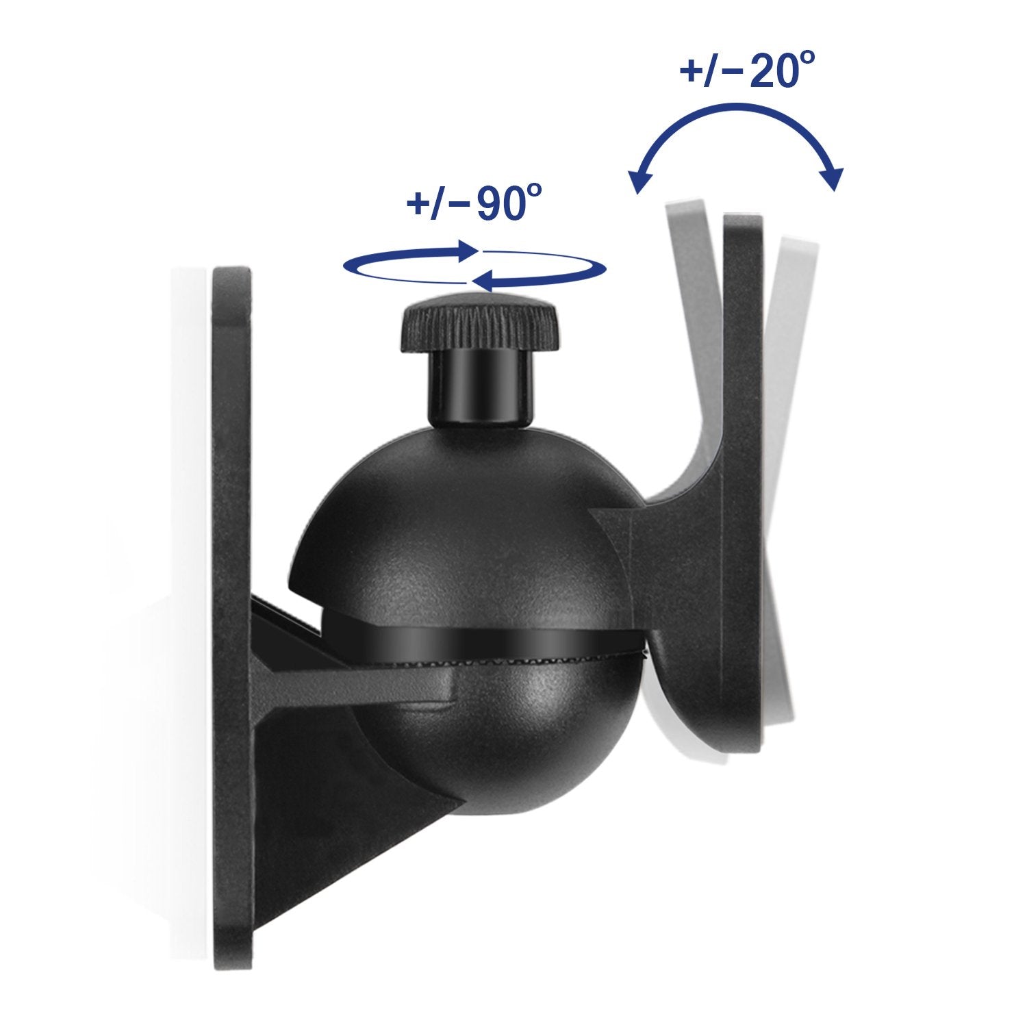 Tnp Universal Satellite Speaker Wall Mount Bracket Ceiling Mount Clamp With Adjustable Swivel And Tilt Angle Rotation For Surrou