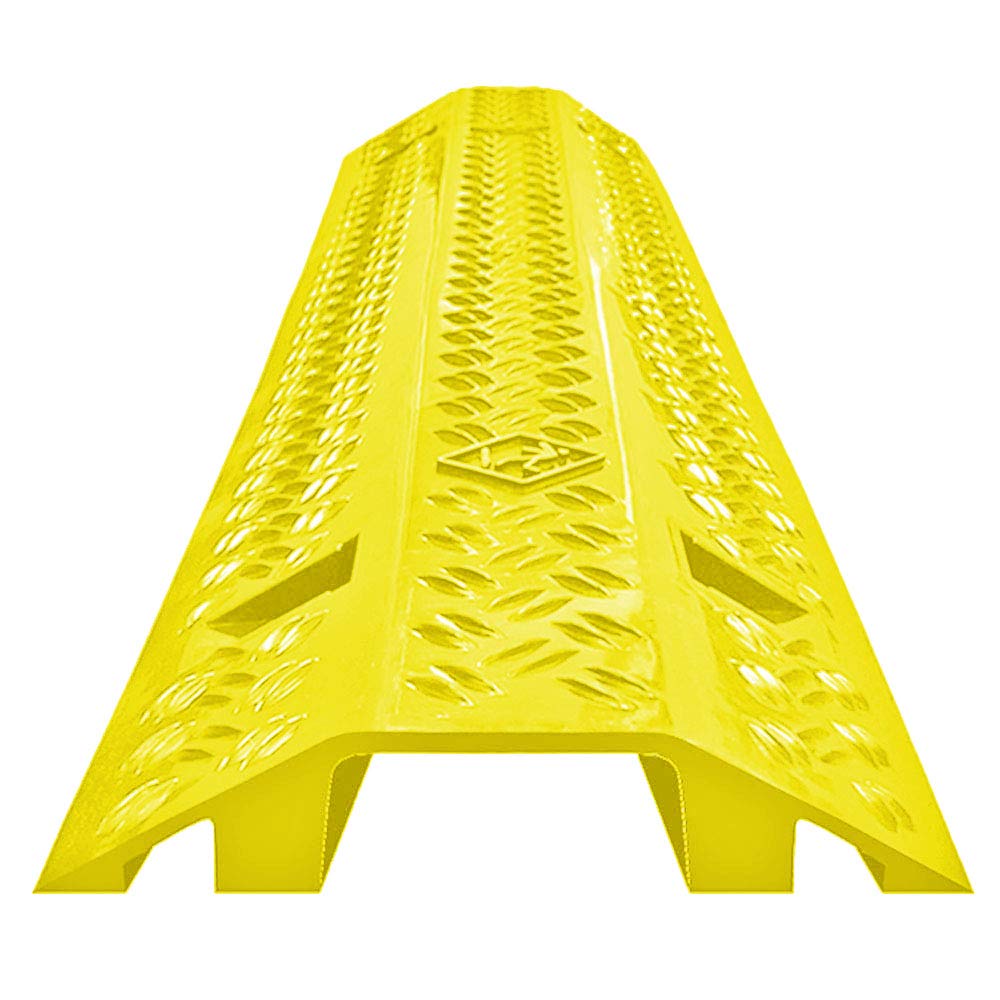 Ez Hidewire Ez Runner Slim Pvc Drop Over Cable Ramp Cable Protector   Single Channel   Yellow