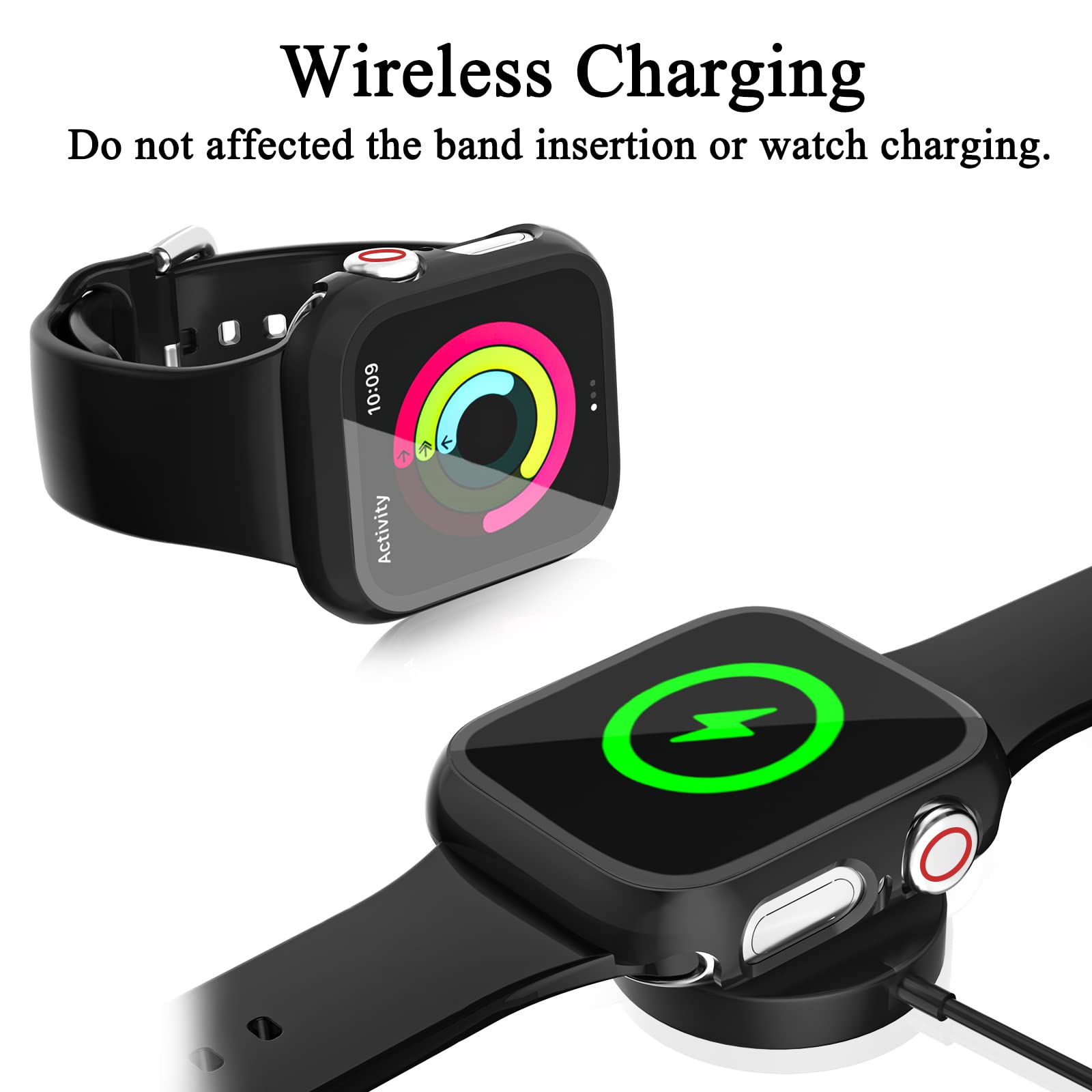 Hasdon [12 Pack] Case Compatible With Apple Watch Series 9 8 7 41Mm With Tempered Glass Screen Protector, Full Coverage Bumper H