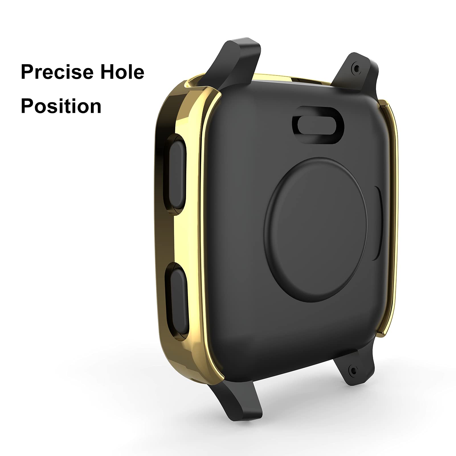 2 Packs Hard Pc Case Compatible With Garmin Venu Sq Built In 9H Tempered Glass Screen Protector, Nahai Full Cover Bumper All Aro