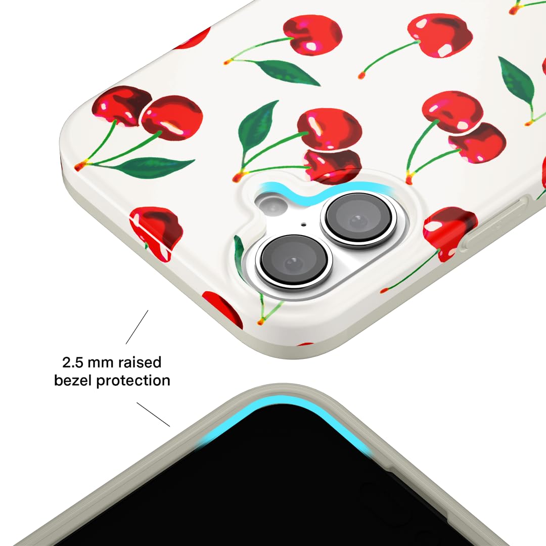 Velvet Caviar For Iphone 16 Plus Case Cherry   Compatible With Magsafe [8Ft Drop Tested]   Red Cherries