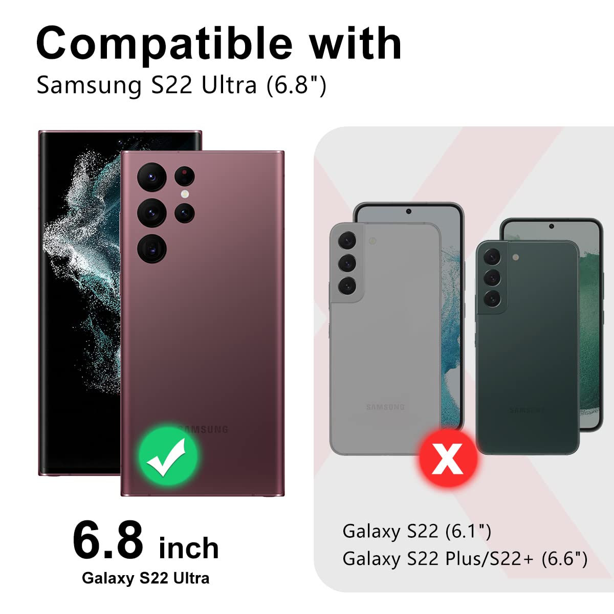 Btscase Case For Samsung Galaxy S22 Ultra 5G, Marble Pattern 3 In 1 Heavy Duty Shockproof Full Body Rugged Hard Pc+Soft Silicone