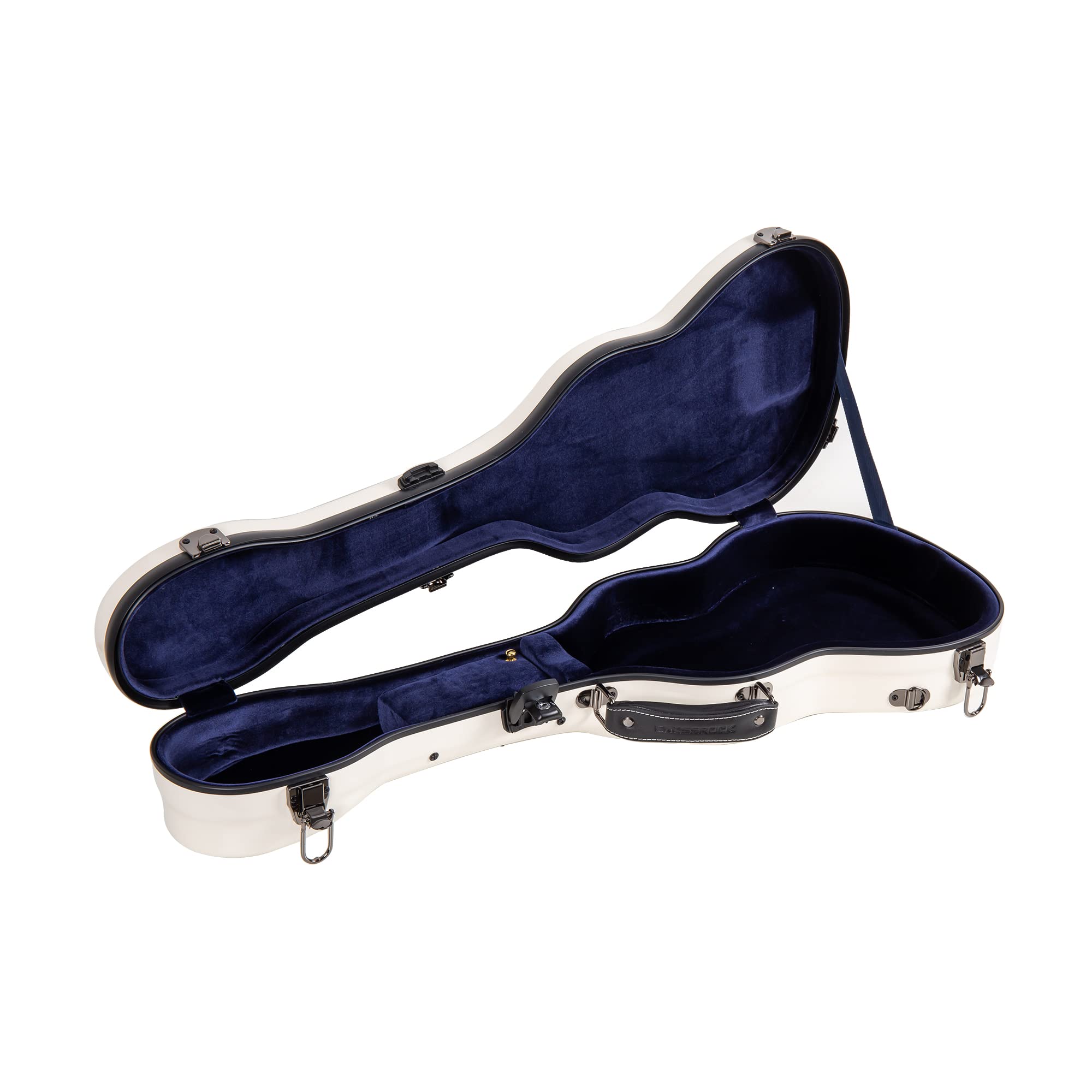 Crossrock Fiberglass Case With Tsa Lock For 30 Baritone Ukulele-Milky White(Crf2020Bumw)