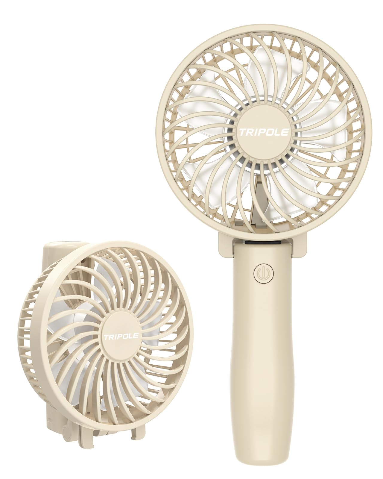 Tripole Handheld Fan Portable Mini Fan, 3 Speeds Rechargeable Small Personal Fan, Foldable Usb Desk Fan, Powerful Hand Held Fan