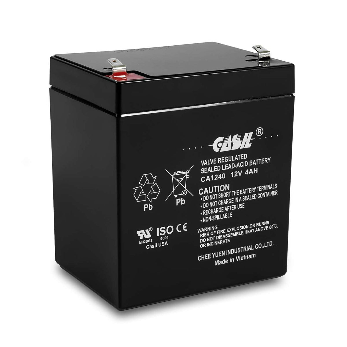 Casil Inovel Power Genuine Ca1240 12V 4Ah Sla Rechargeable Alarm Battery For Adi Ademco 467, Adt 804302 12V 4.5Ah, Dsc Security