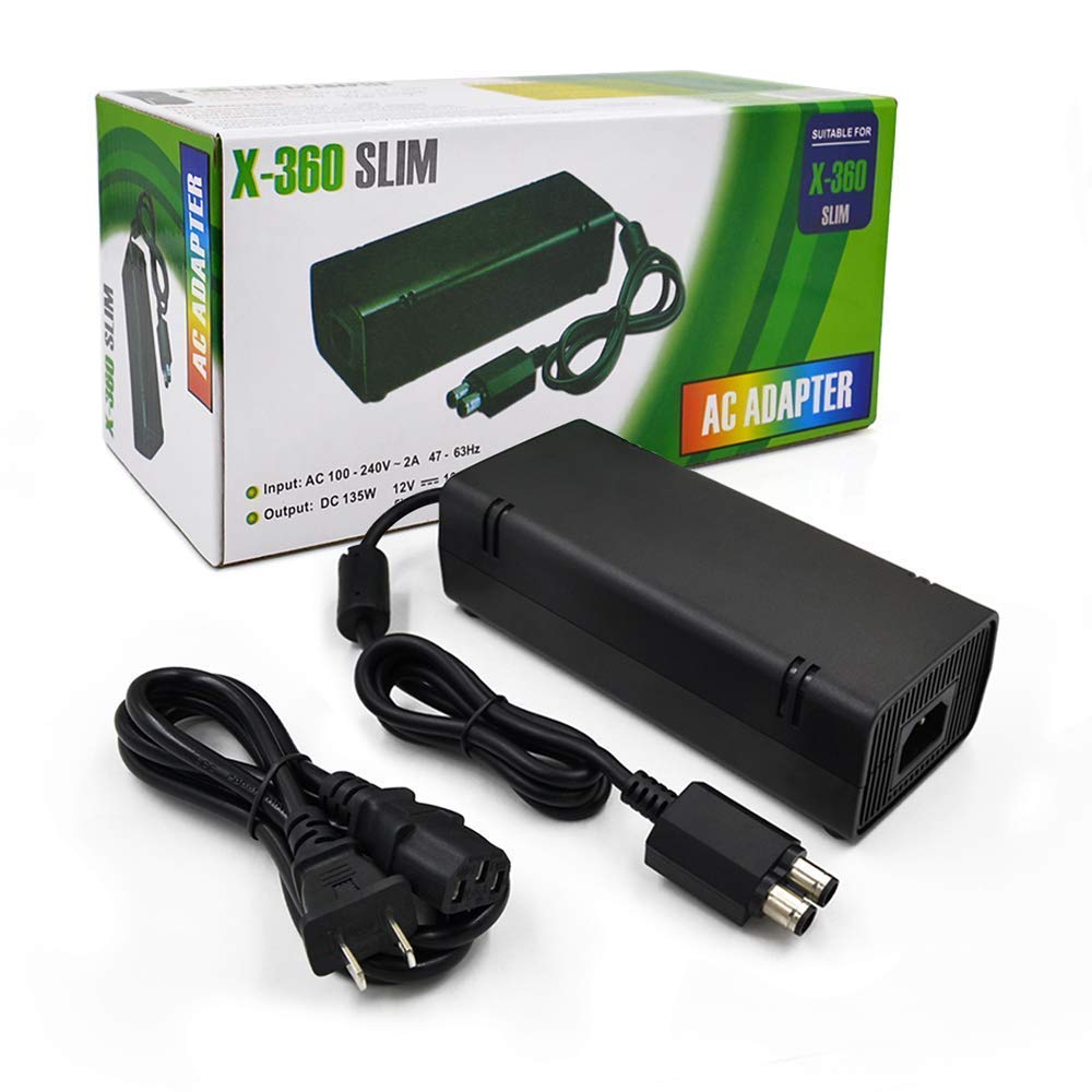 Lyyes Power Supply For Xbox 360 Slim, Ac Adapter Replacement For Xbox 360 Slim Console