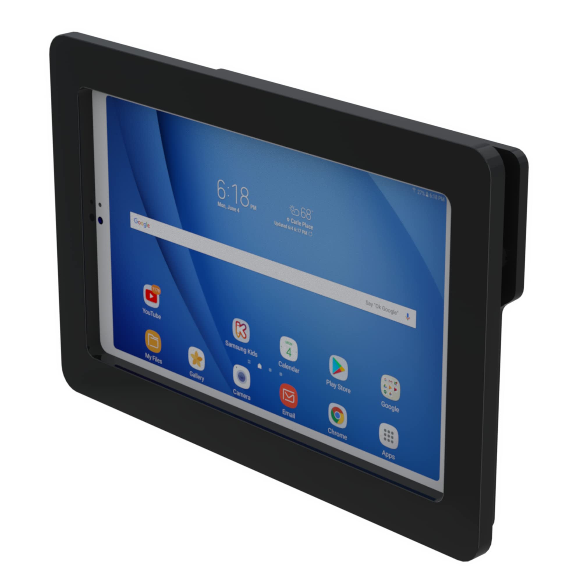 Tabcare Anti Theft Acrylic Vesa Enclosure For Galaxy Tab A7 Lite 8.7'' Sm T220 Tablet With Free Wall Mount Kit & 90 Degree Angle