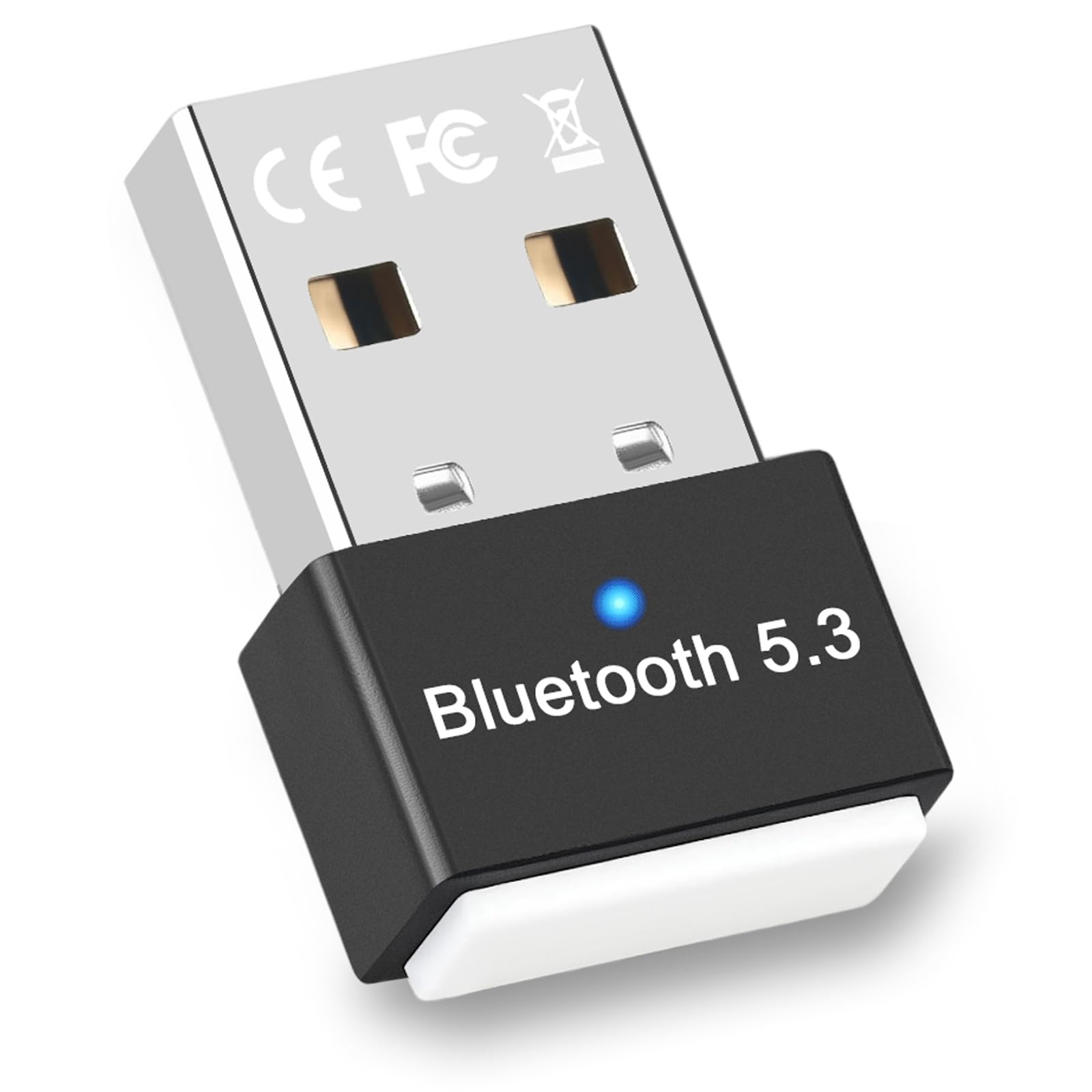 Garogyi Usb Bluetooth 5.3 Adapter For Pc Supports Windows 11/10/8.1/7,Plug &Play For Win11/10, Mini 5.3+Edr Bluetooth Dongle Rec