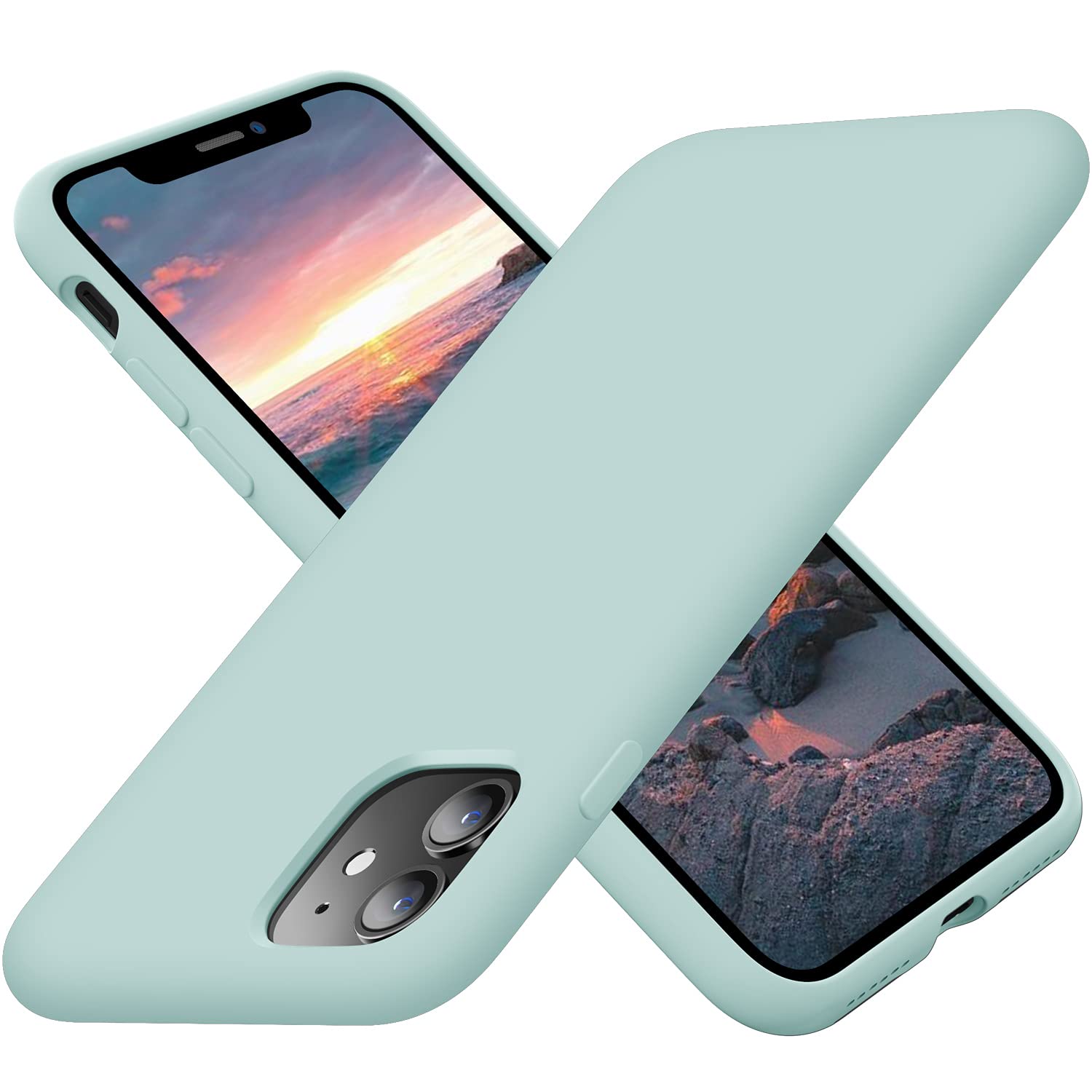 Cordking Designed for iPhone 11 Case, Silicone Ultra Slim Shockproof Phone Case with [Soft Anti-Scratch Microfiber Lining], 6.1 