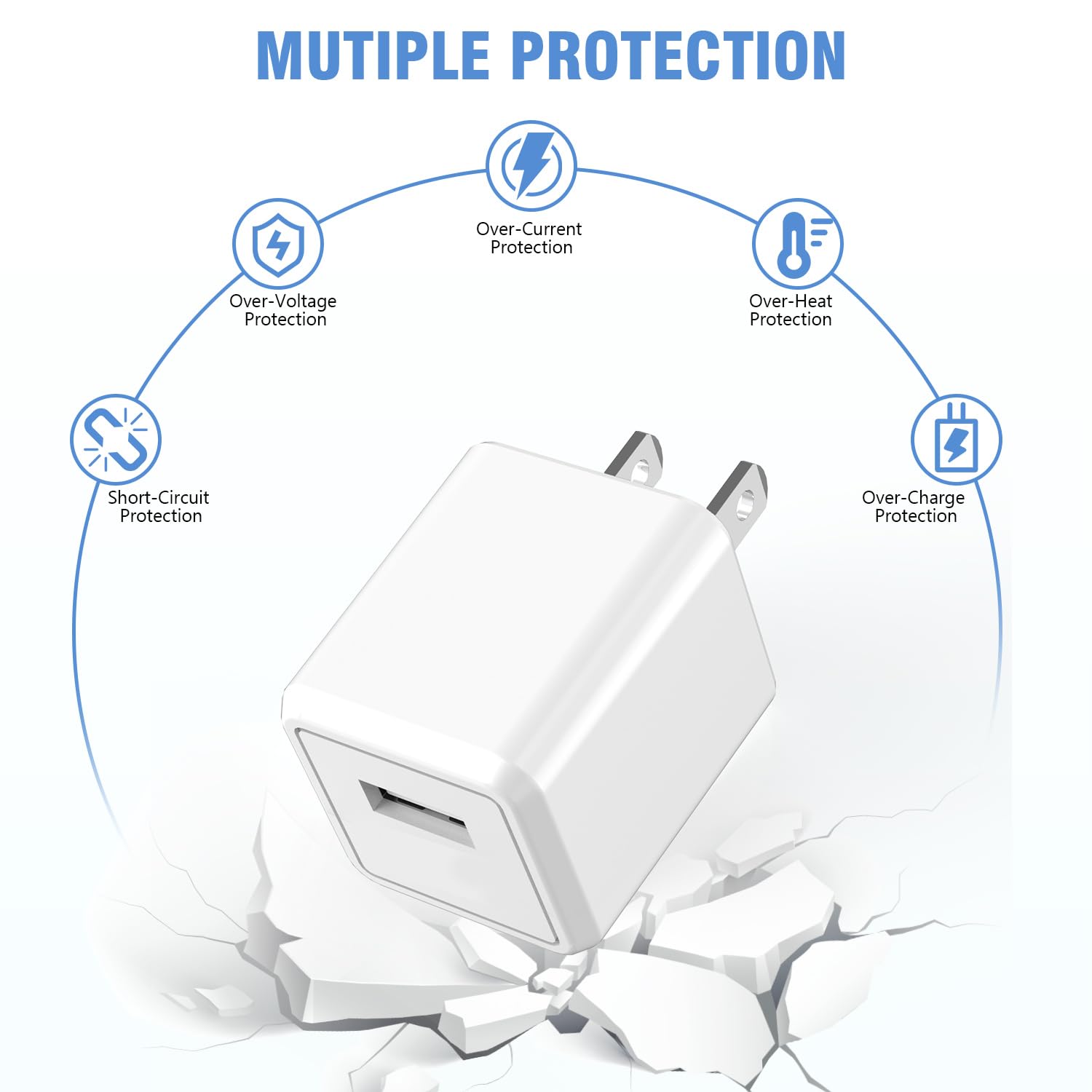 Iphone Charger,2Pack 6Ft Usb Wall Charger Quick Charging Usb Iphone Charger Cube Travel Plug Block With 6Foot Fast Charging Lightning Cable Cord For Iphone 14 13 12 11 Pro Max Xs Xr X 8 7 Se2022 Ipad