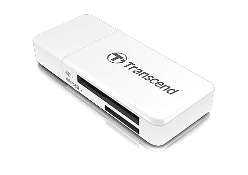 Transcend Usb 3.1 Gen1 Sdhc / Sdxc / Microsdhc / Sdxc Card Reader, Ts Rdf5W (White)