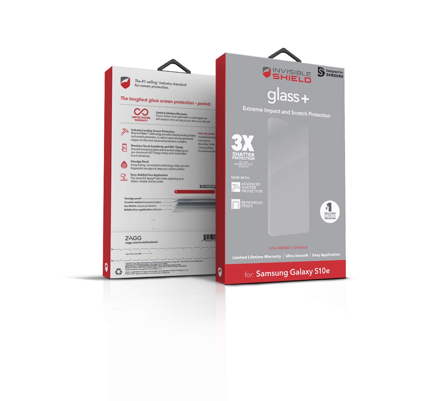 Zagg Invisibleshield Glass+ Screen Protector - Made For Samsung Galaxy S10E - Extreme Impact & Scratch Protection - Easy To Appl