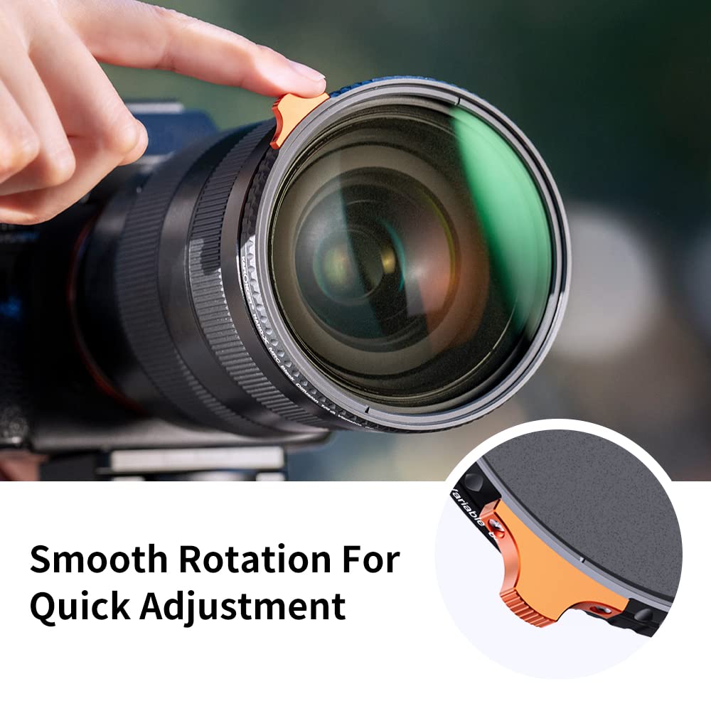 K&F Concept 52Mm Variable Nd2 Nd32 Nd Filter & Black Diffusion 1/4 Effect 2 In 1 Camera Lens Filter, 28 Multi Layer Coatings Hd/