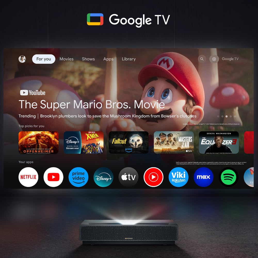 Formovie Cinema Edge 4K Ultra Short Throw 2100 Lumen Cinema Ust Projector Alpd Laser Tv W/ Built-In Soundbar