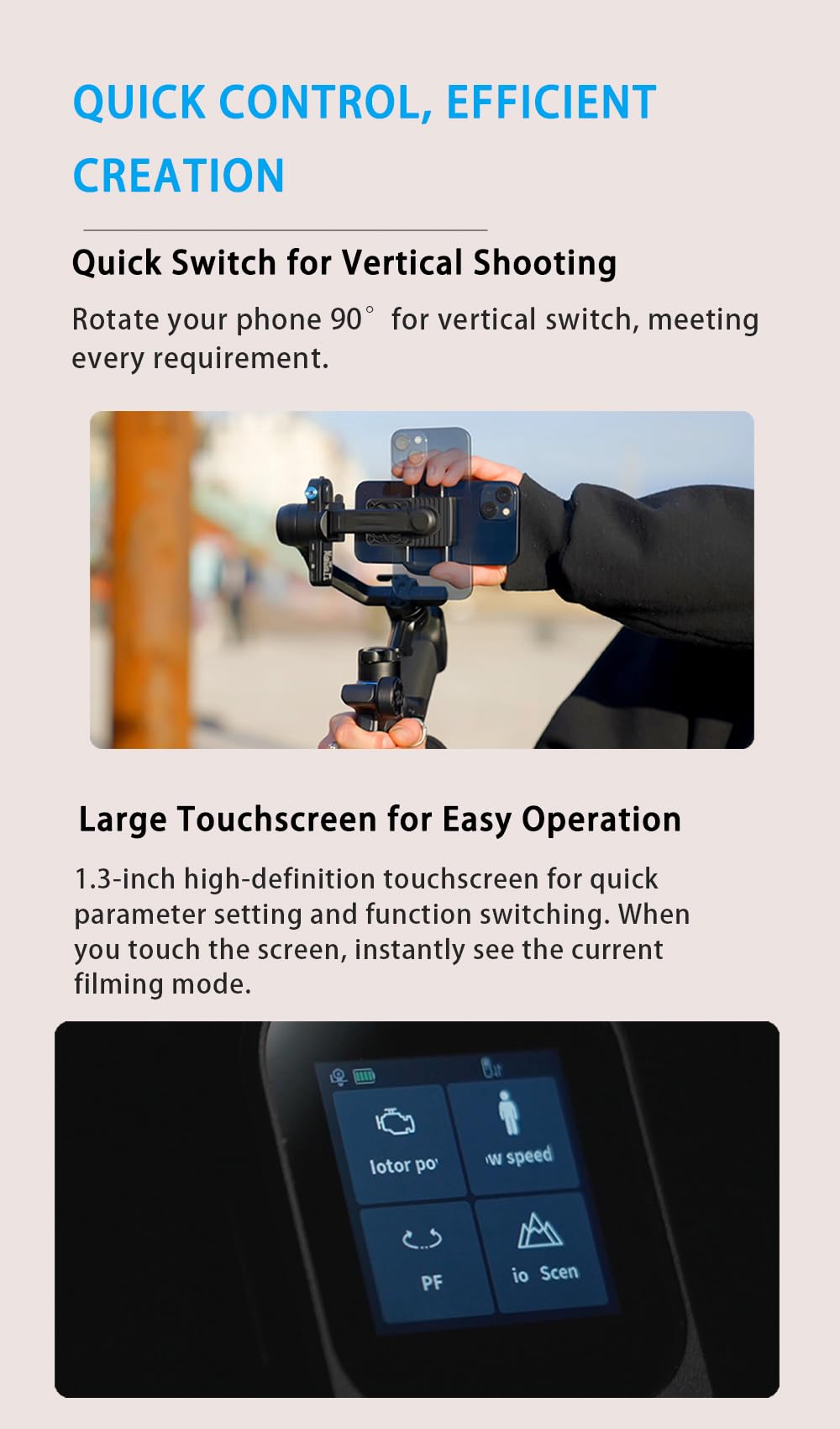Feiyutech Scorp Mini 3 Gimbal Stabilizer For Smartphone, Built-In Ai Tracking Module & Cooling Fan, 2Kg Payload 3-Axis Phone Gim