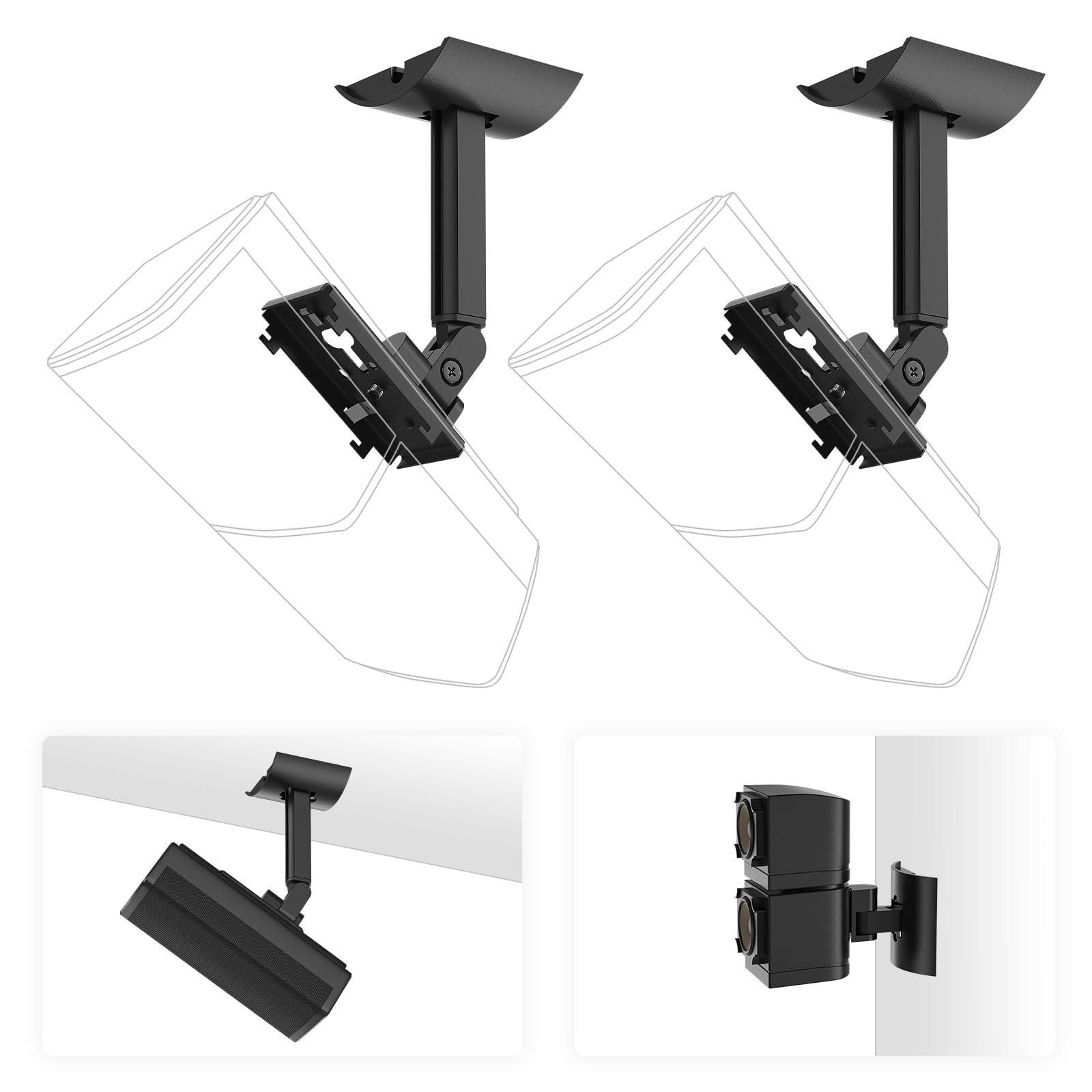 Yimaut (2 Pack) Ceiling/Wall Mount Bracket For Bose Cube Speaker,For Ub 20,Ub20 Series Ii, Wb 50 Series Ii, Lifestyle 600, V35,