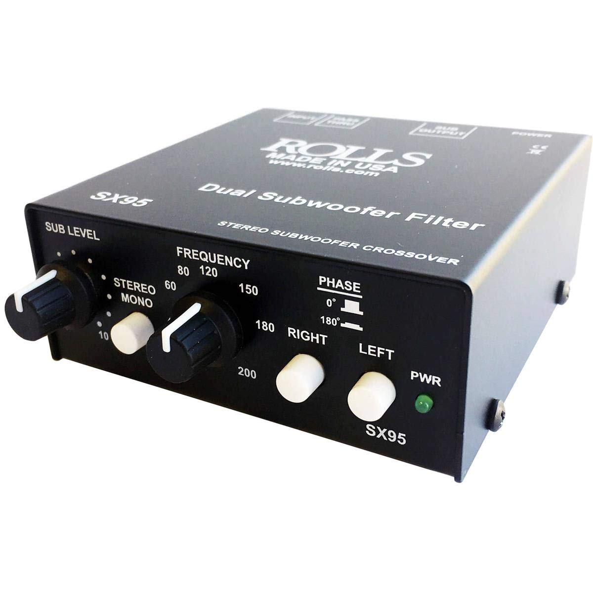 Rolls Sx95 Stereo Subwoofer Crossover/Filter, 12V Auxiliary Power Outlet