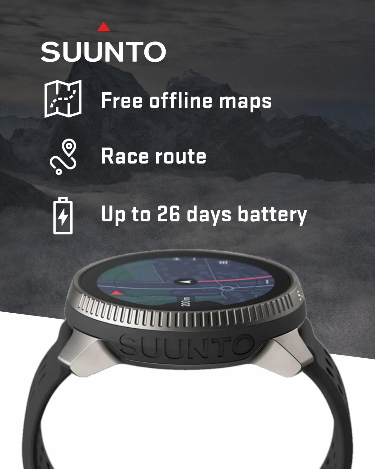 Suunto Race Sports Titanium Smartwatch, Charcoal, Gps Tracker W/Clearer Amoled Touchscreen, Dual-Band Gnss & Global Offline Map,