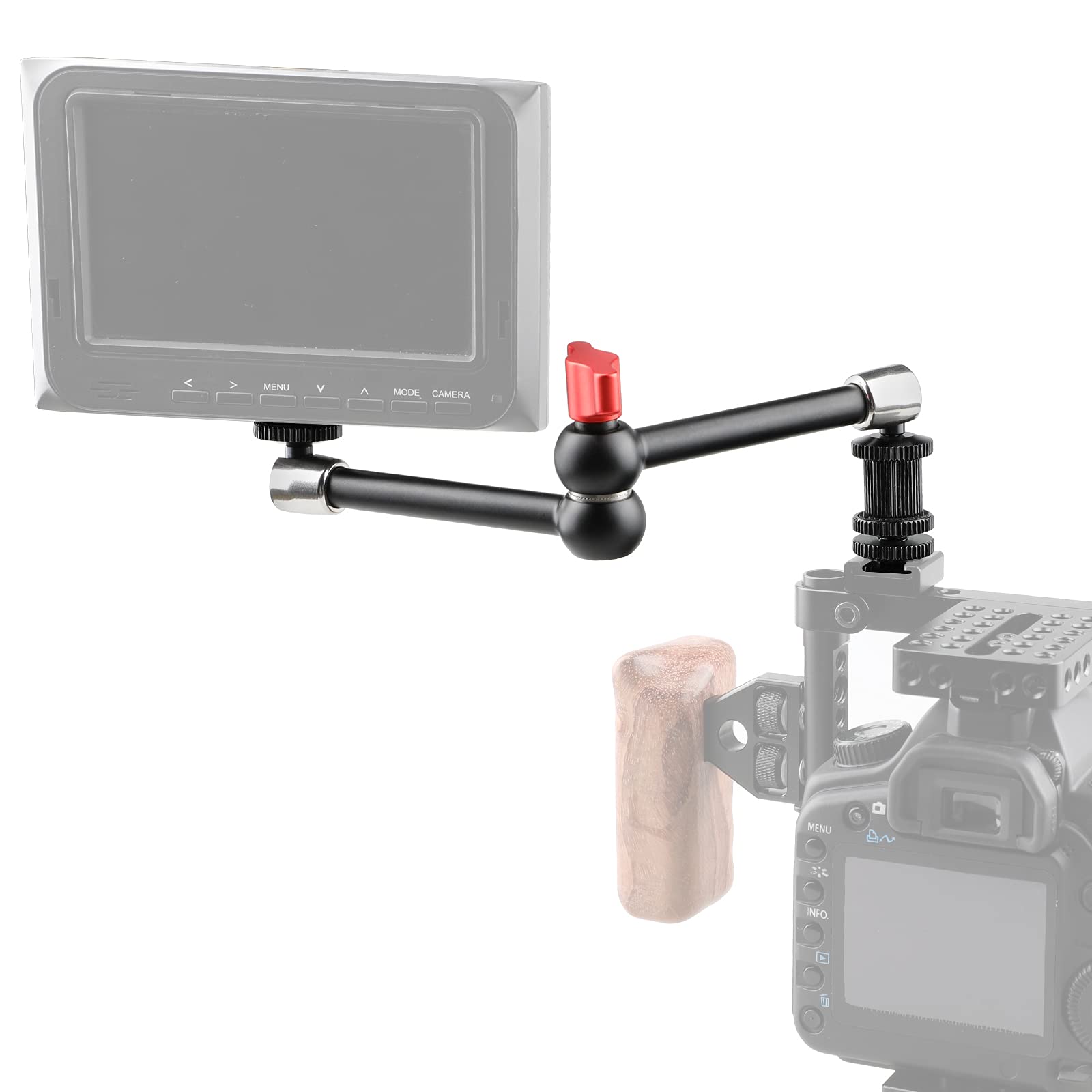 Camvate 11 Inch Adjustable Articulating Friction Magic Arm Compatible With Lcd Monitor, Dslr Camera Rig, Led Lights, Flash Light