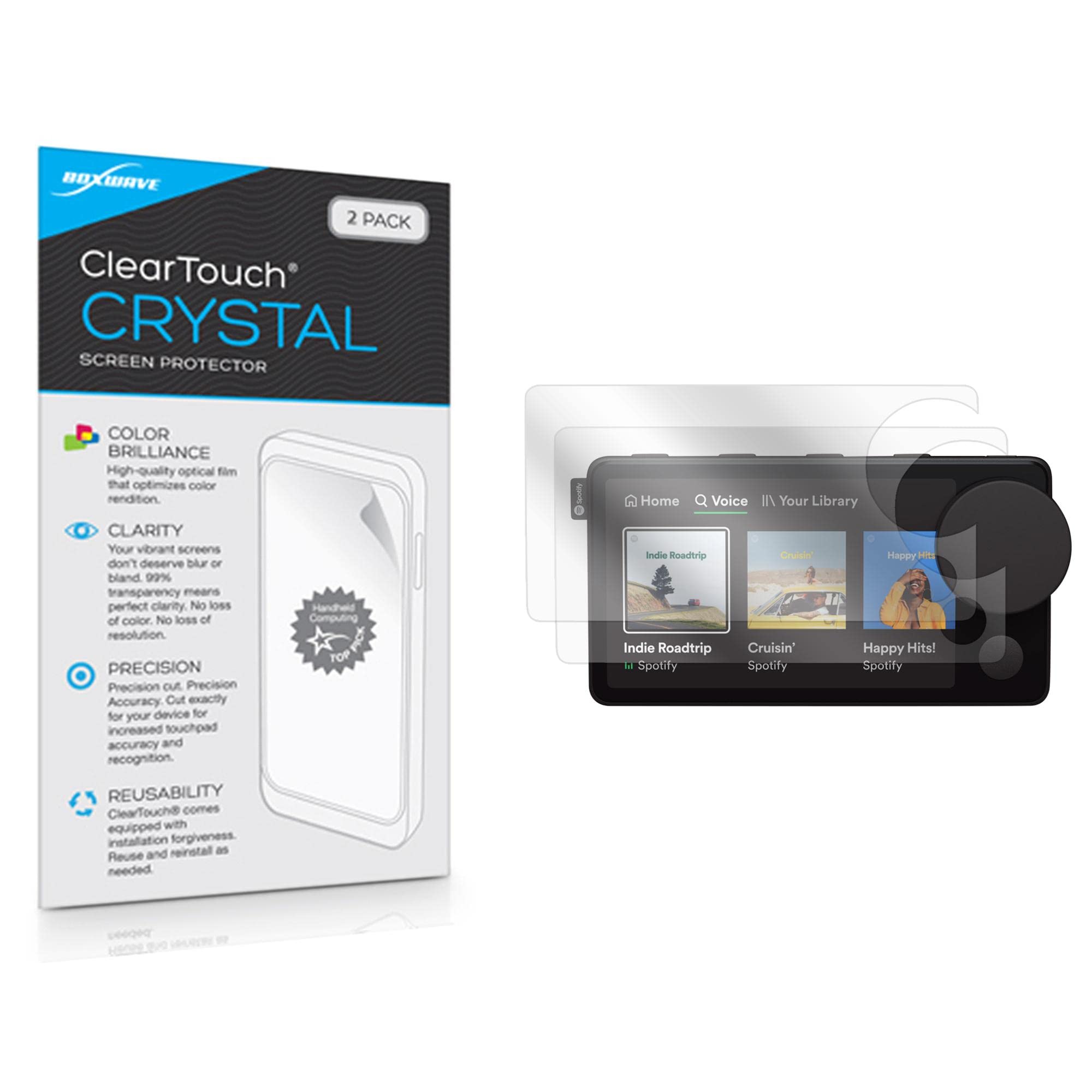 Boxwave Screen Protector Compatible With Spotify Car Thing   Cleartouch Crystal (2 Pack), Hd Film Skin   Shields From Scratches
