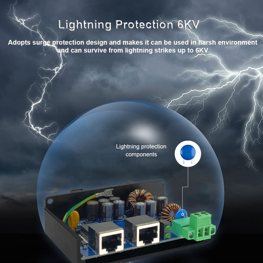 Elenzk Industrial Gigabit Poe++ Injector Hardened Ieee802.3At/Bt 95W Poe Adapter With 12 48Vdc Input Din Rail And Wall Mount