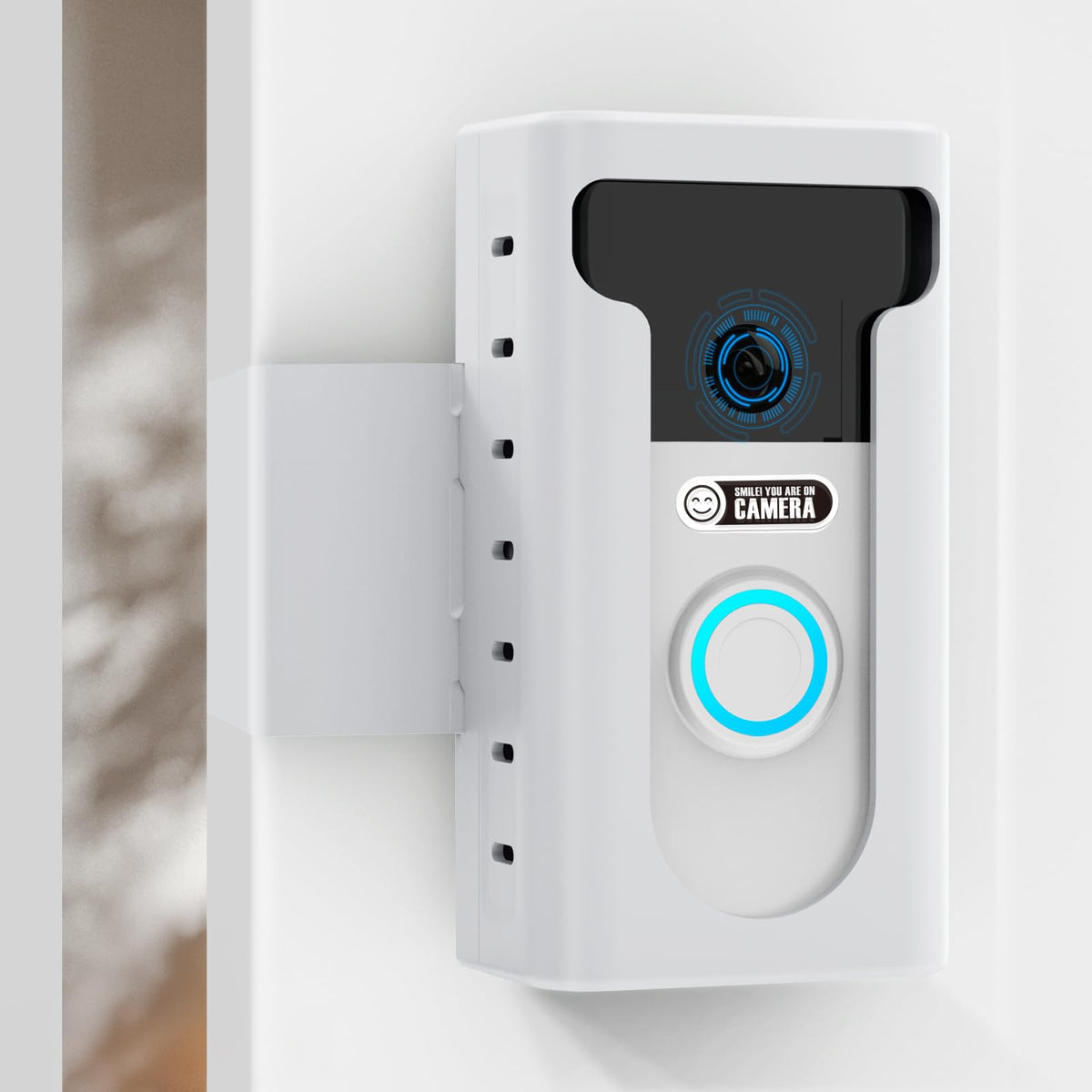 Kimilar 2024 Upgrade Anti-Theft Video Doorbell Mount, Not Block Doorbell Motion Sensor, Adjustable No-Drill Mounting Bracket Wed